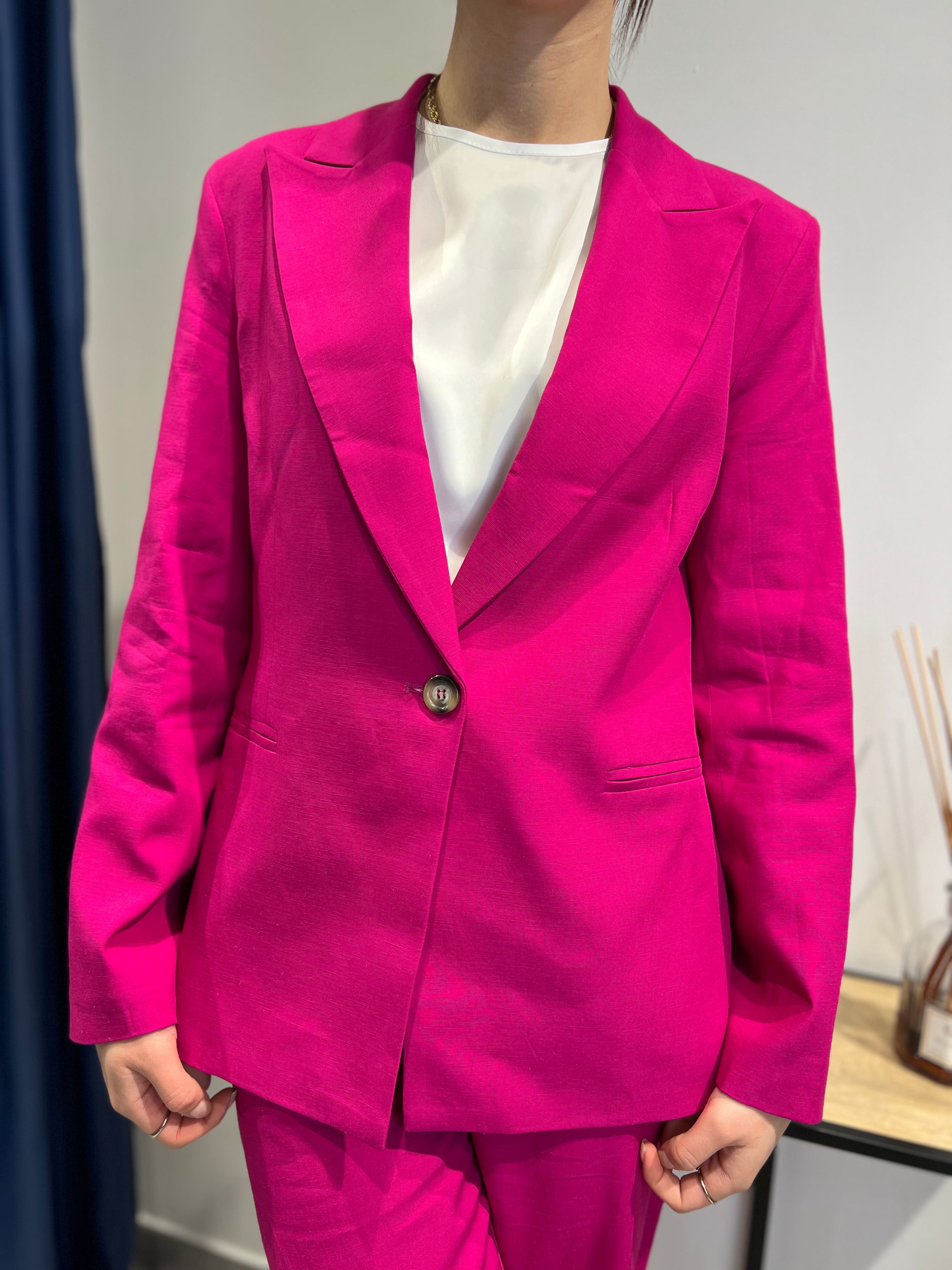 Giacca Lokita Misto Lino Fucsia (11894678159700)
