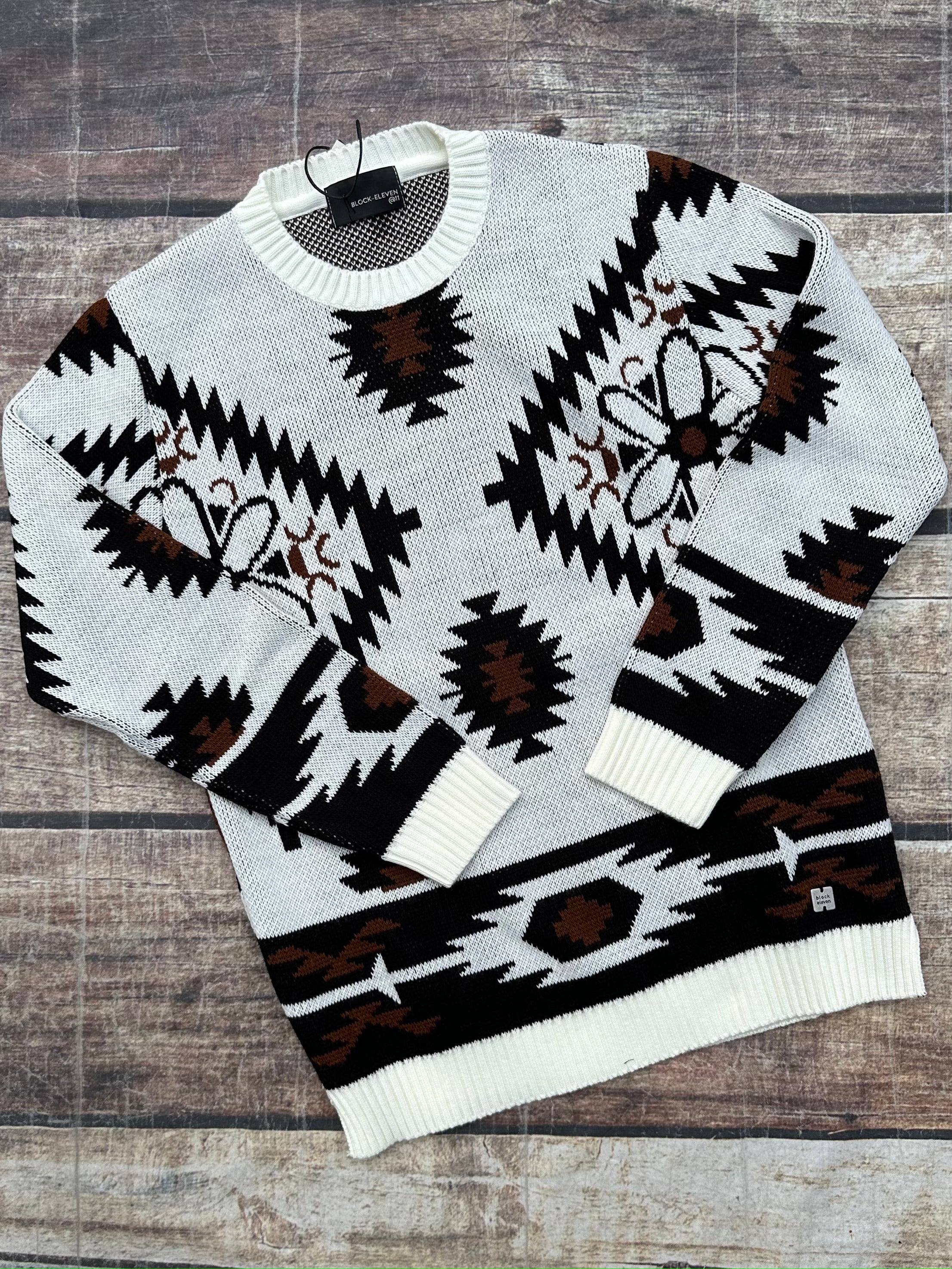 Maglione Block Eleven Jacquard Peruviano Panna (9784704106836)