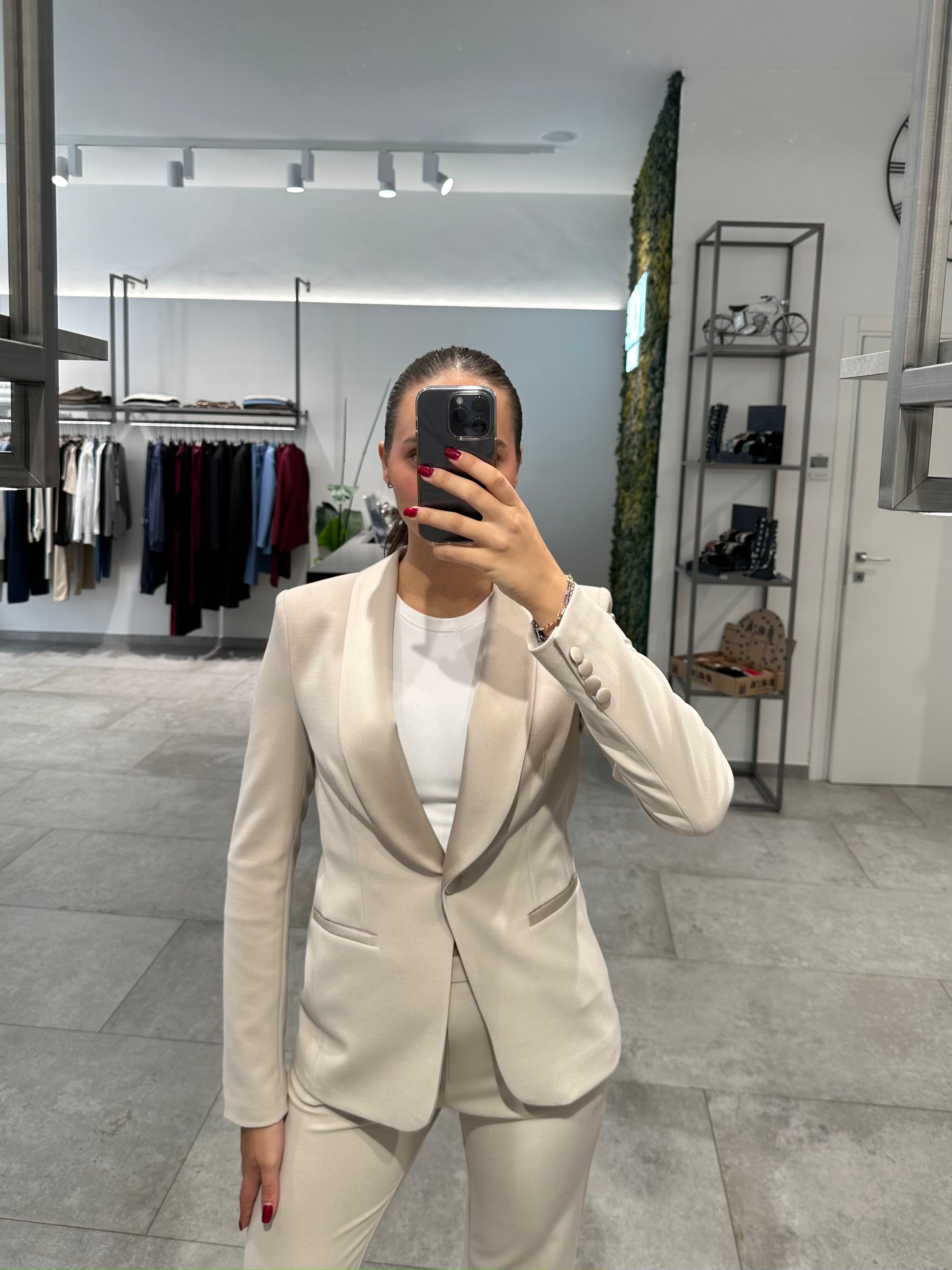 Giacca Imperial Collo Pregiato Beige Luna