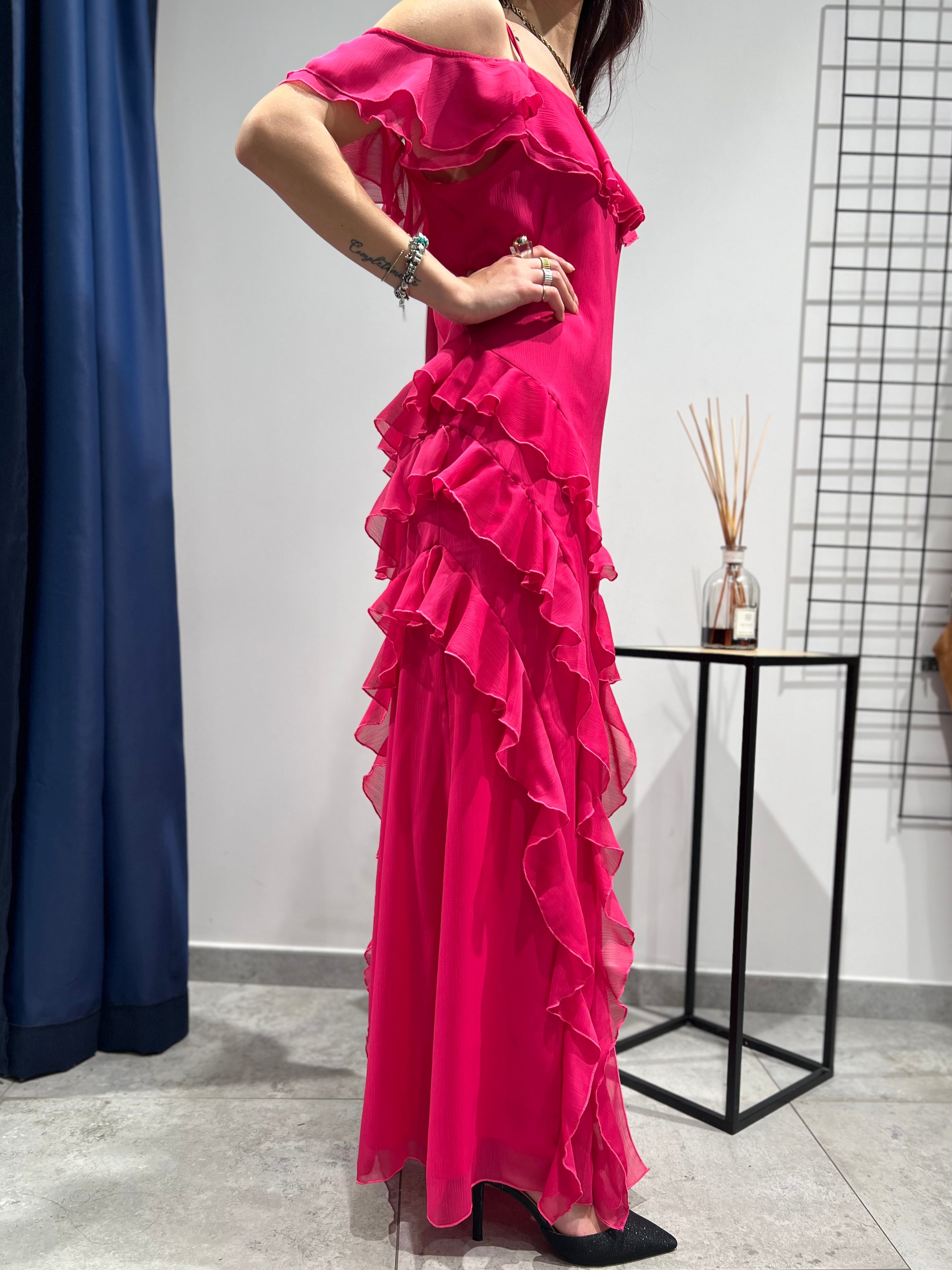 Abito Lokita Rouches Fucsia (11997662216532)