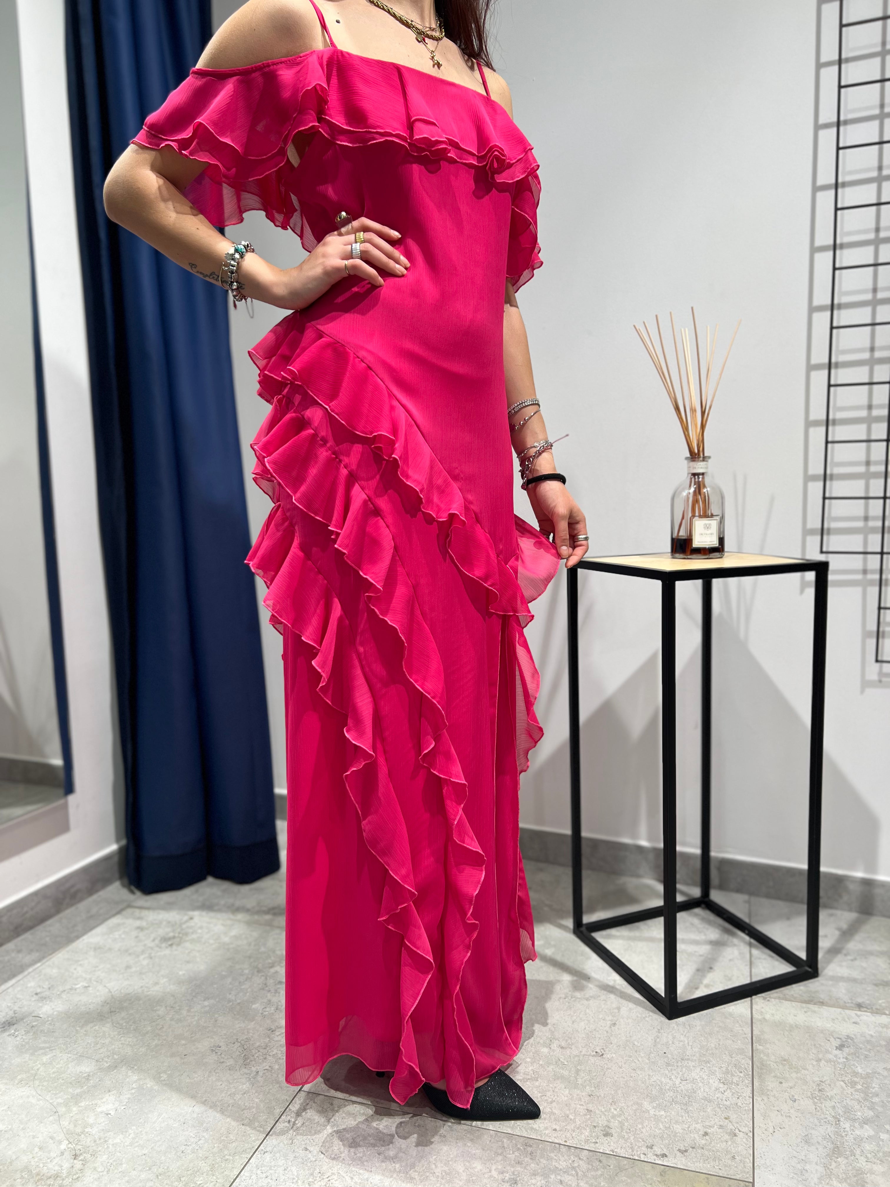 Abito Lokita Rouches Fucsia (11997662216532)