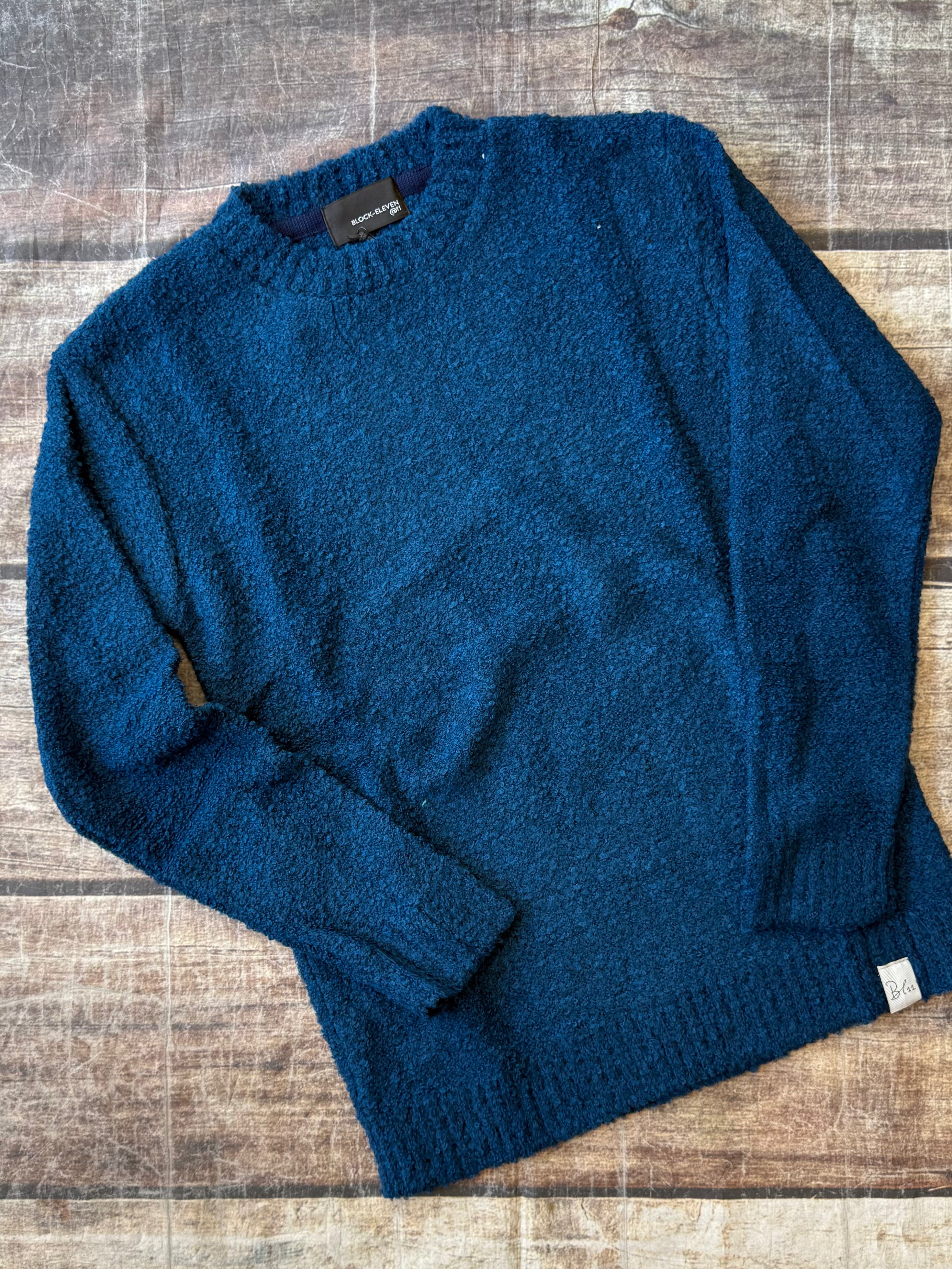 Maglione Block Eleven Bouclè Blu 13 (12302637367636)