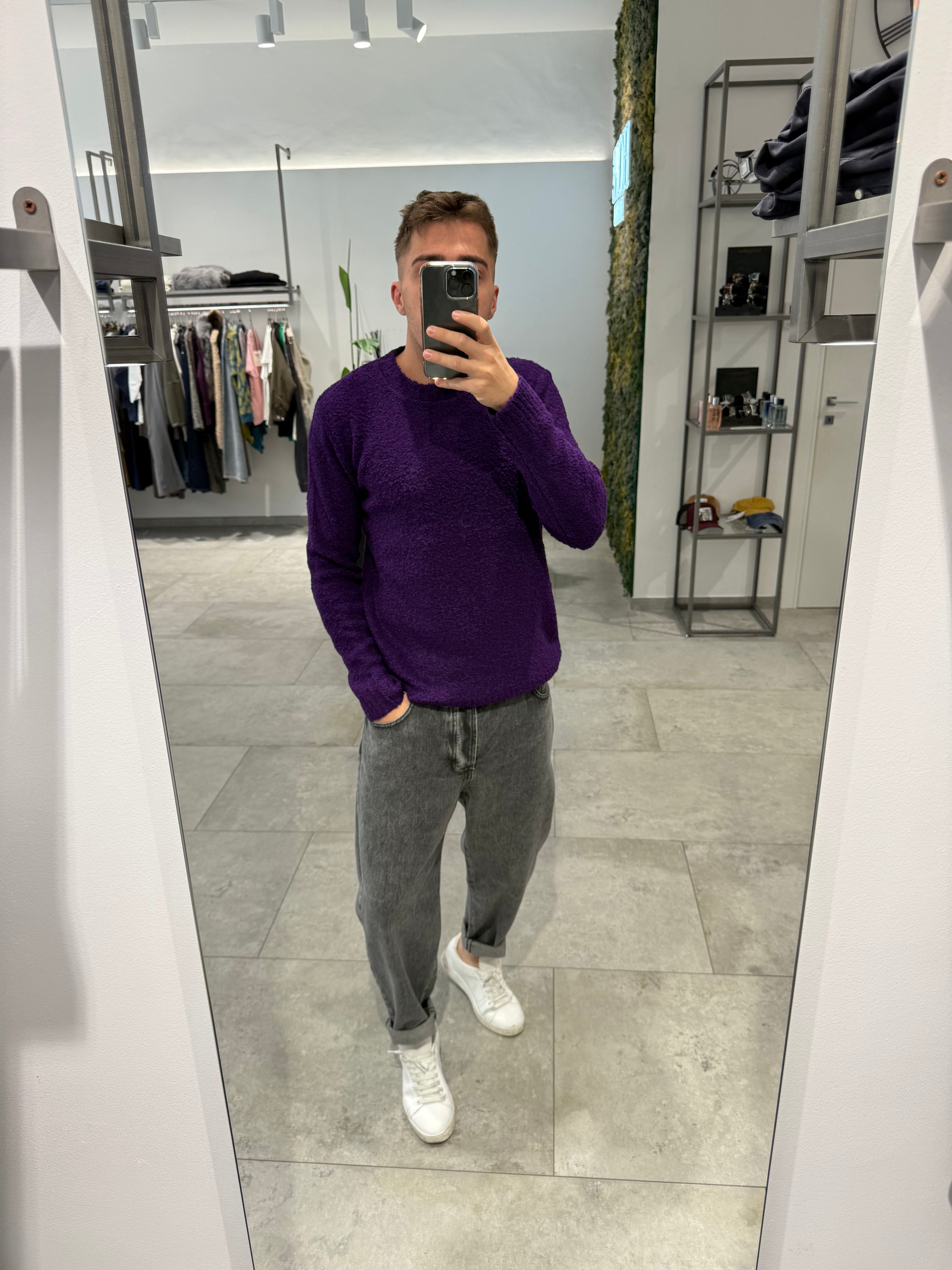 Maglione Block Eleven Bouclè Viola 13 (12302628847956)
