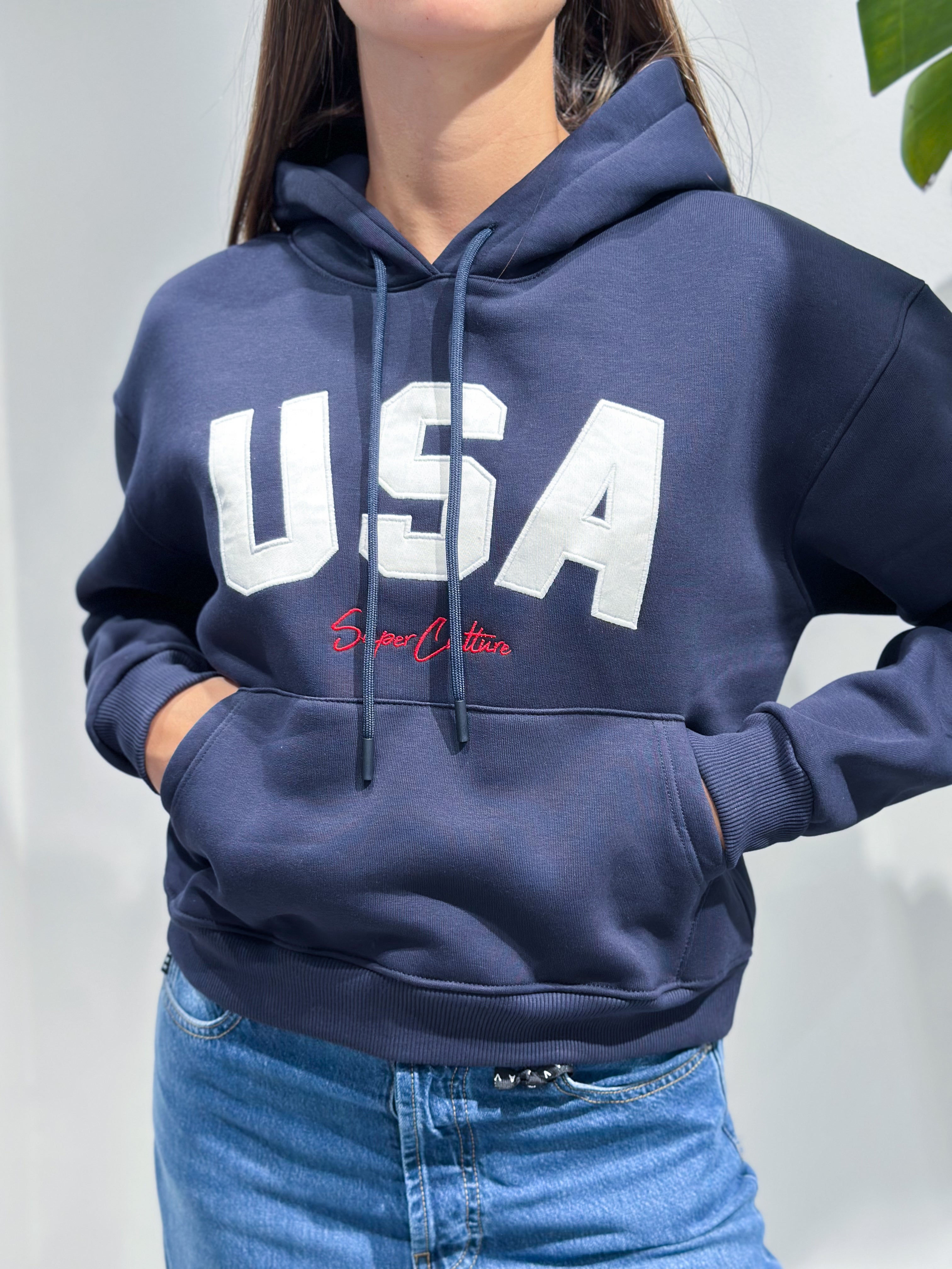 Felpa Superculture Blu AW1543 (12239460139348)