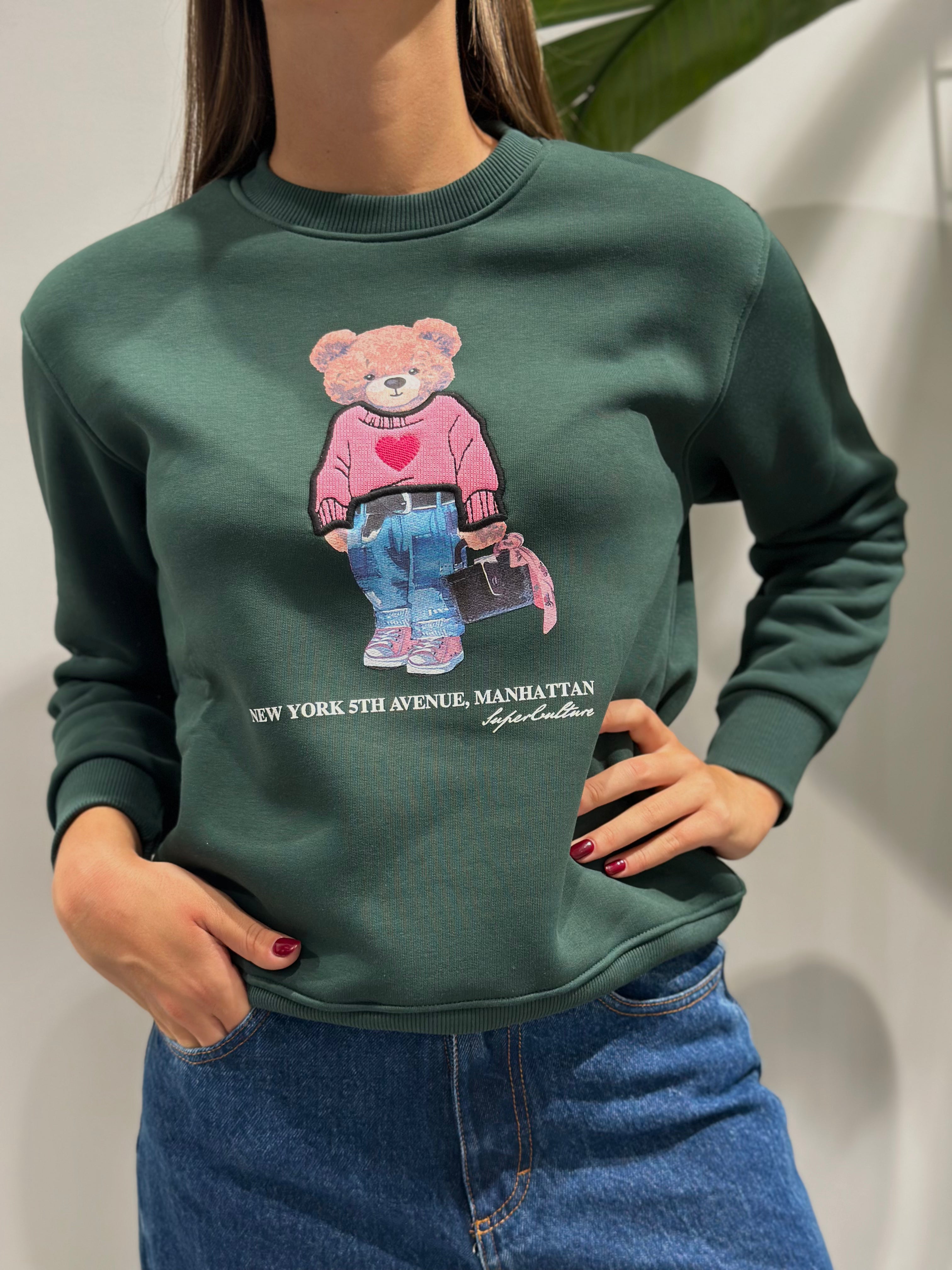 Felpa Superculture Verde Bosco AW1557 (12239458828628)
