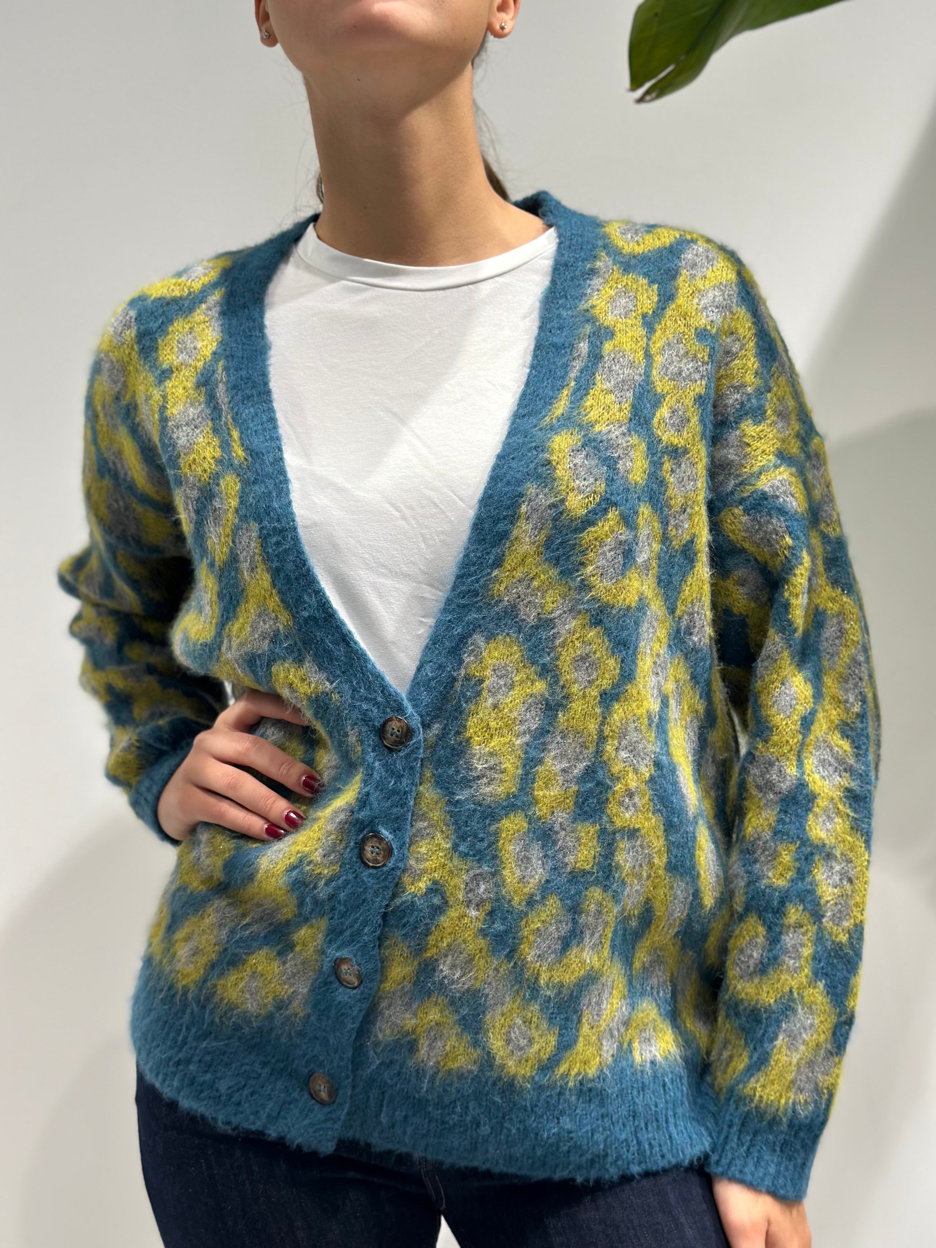 Cardigan HavOne jacquard Ottanio (12258359837012)
