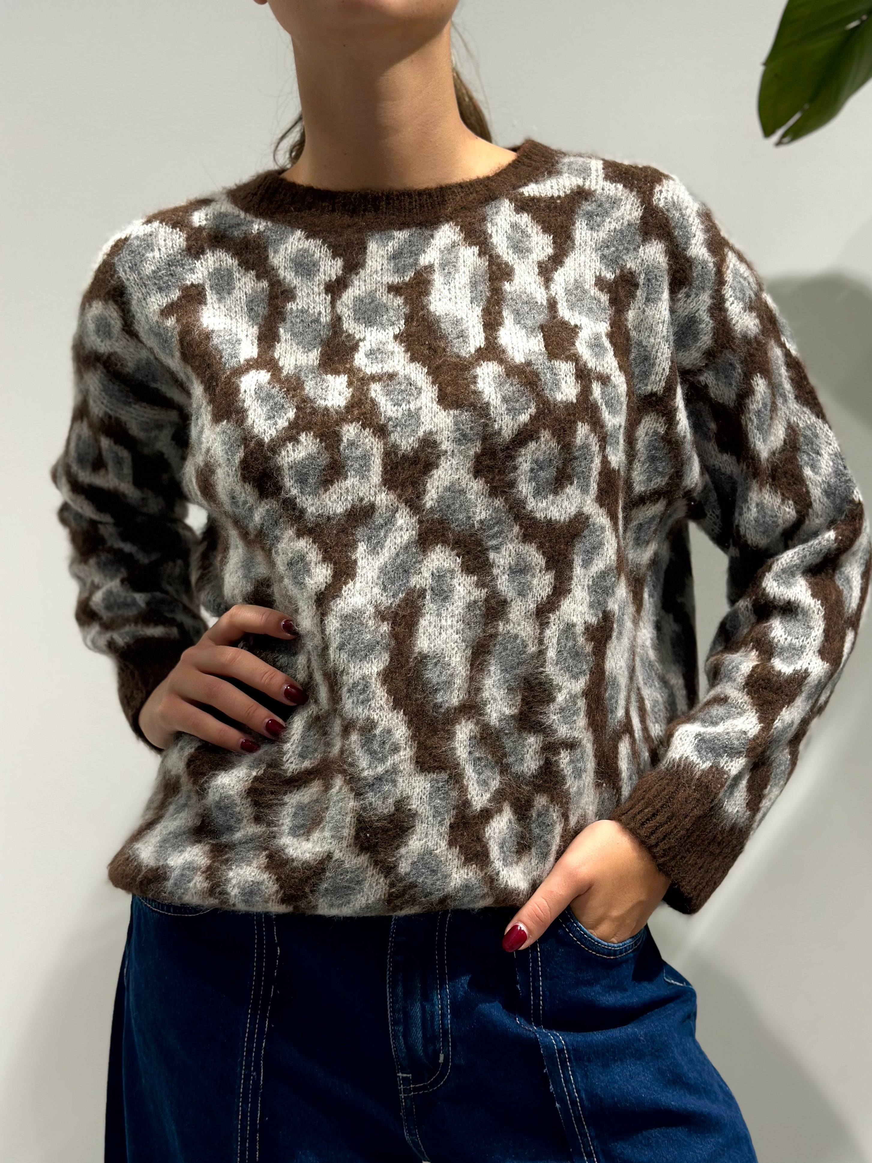 Maglione HaveOne jacquard Moro (12258342764884)