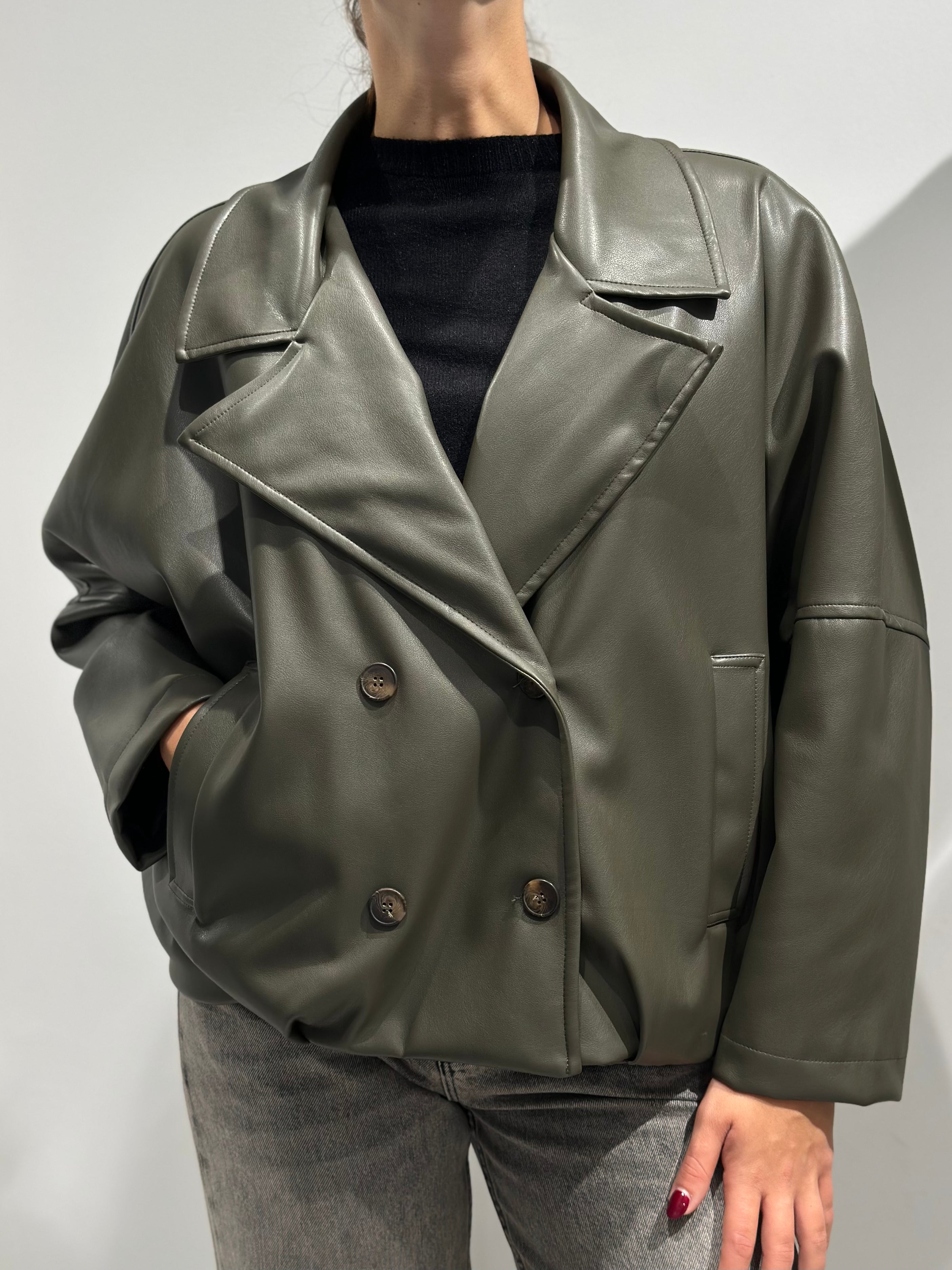 Chiodo HaveOne Ecopelle Militare (12258352300372)