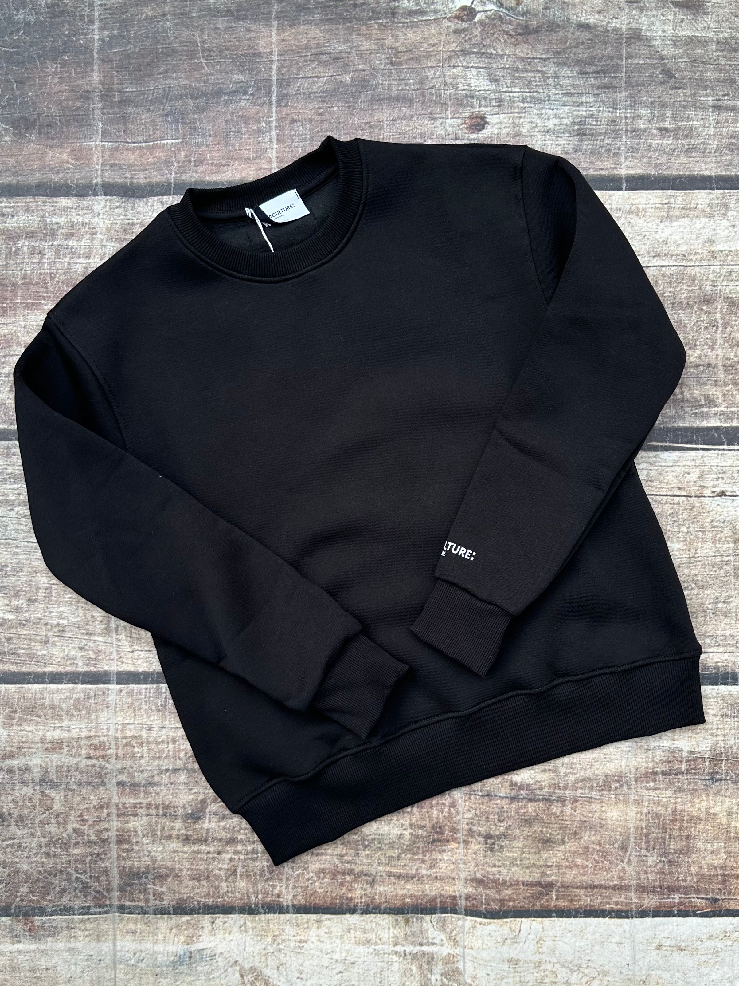 Felpa Superculture Girocollo Nera Nina (12266984997204)