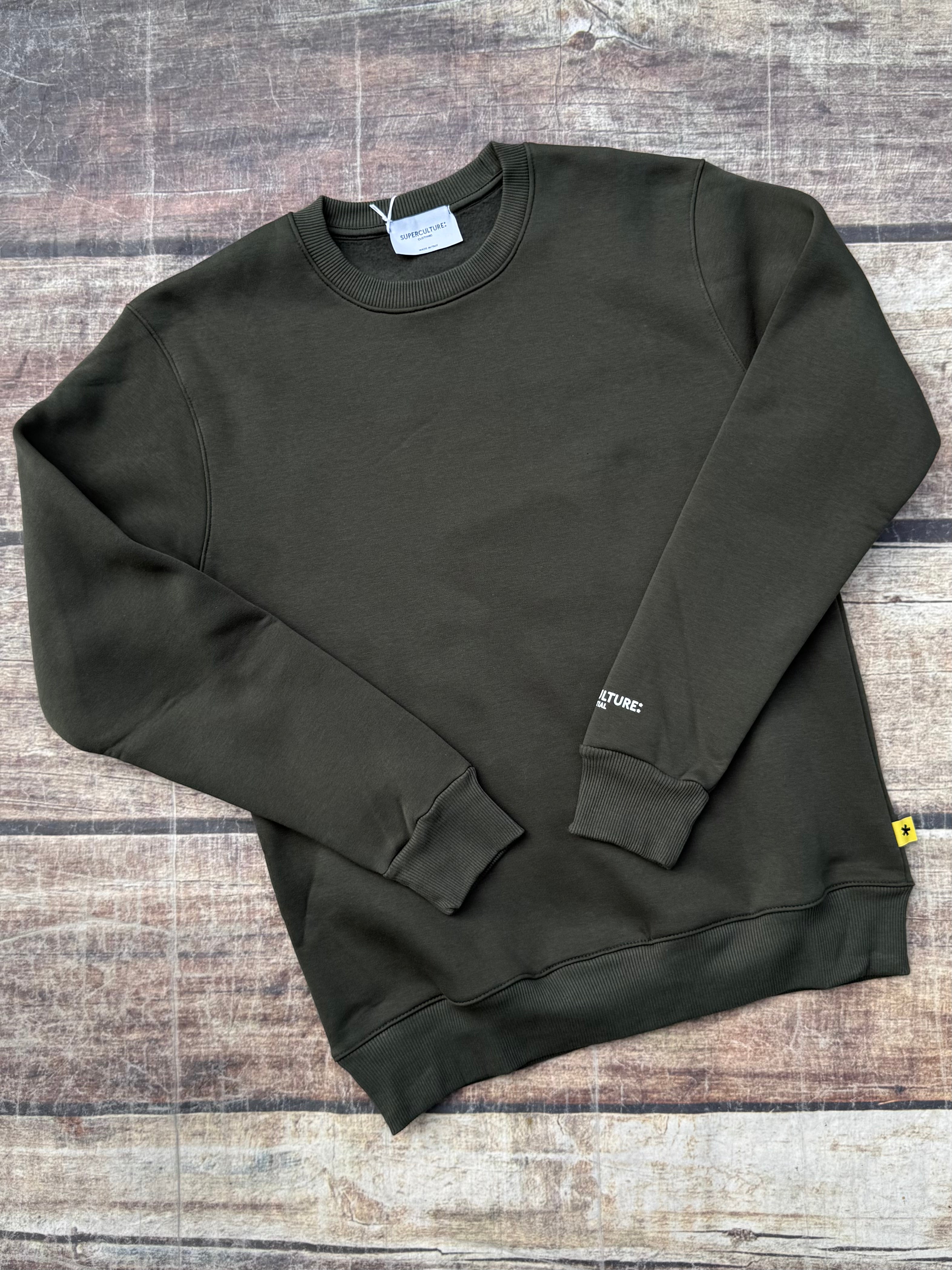 Felpa Superculture Girocollo Teddy Militare (12231970292052)