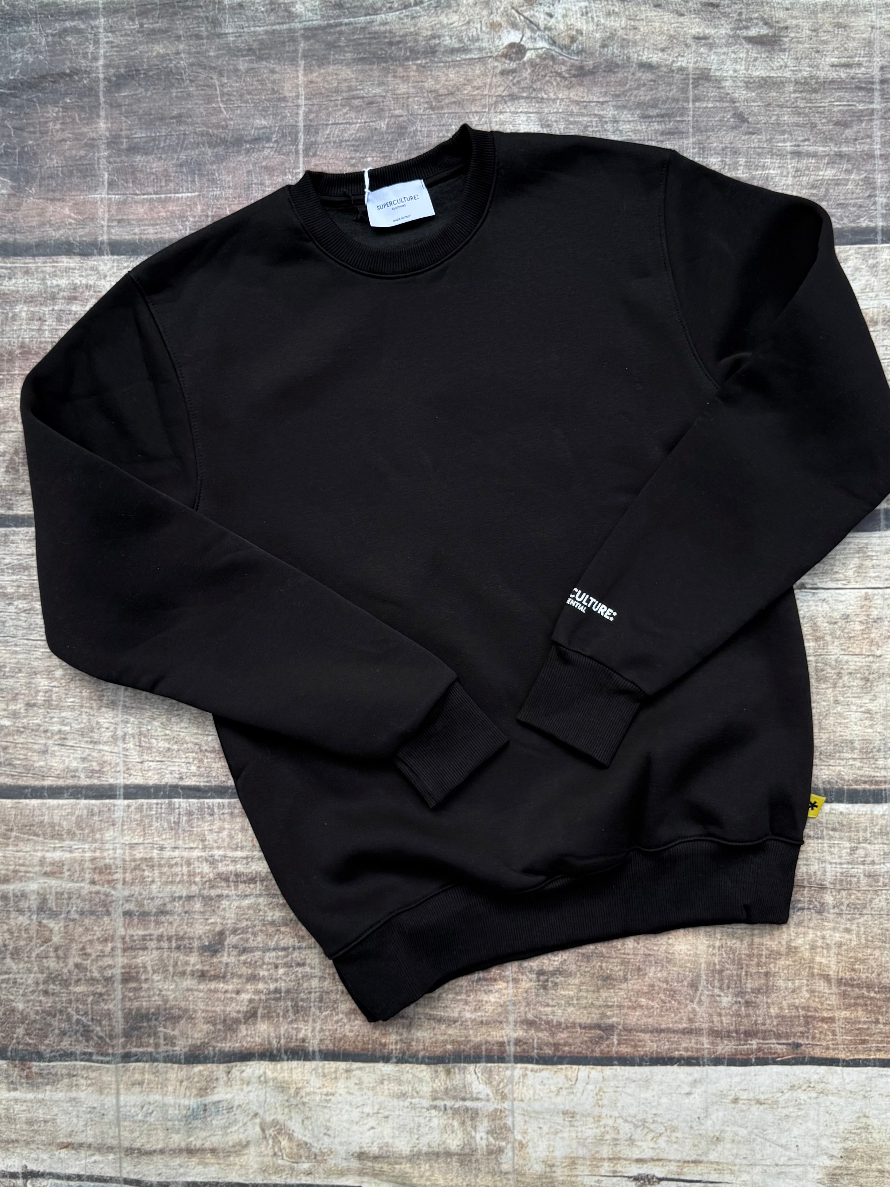 Felpa Superculture Girocollo Teddy Nera (12231966916948)