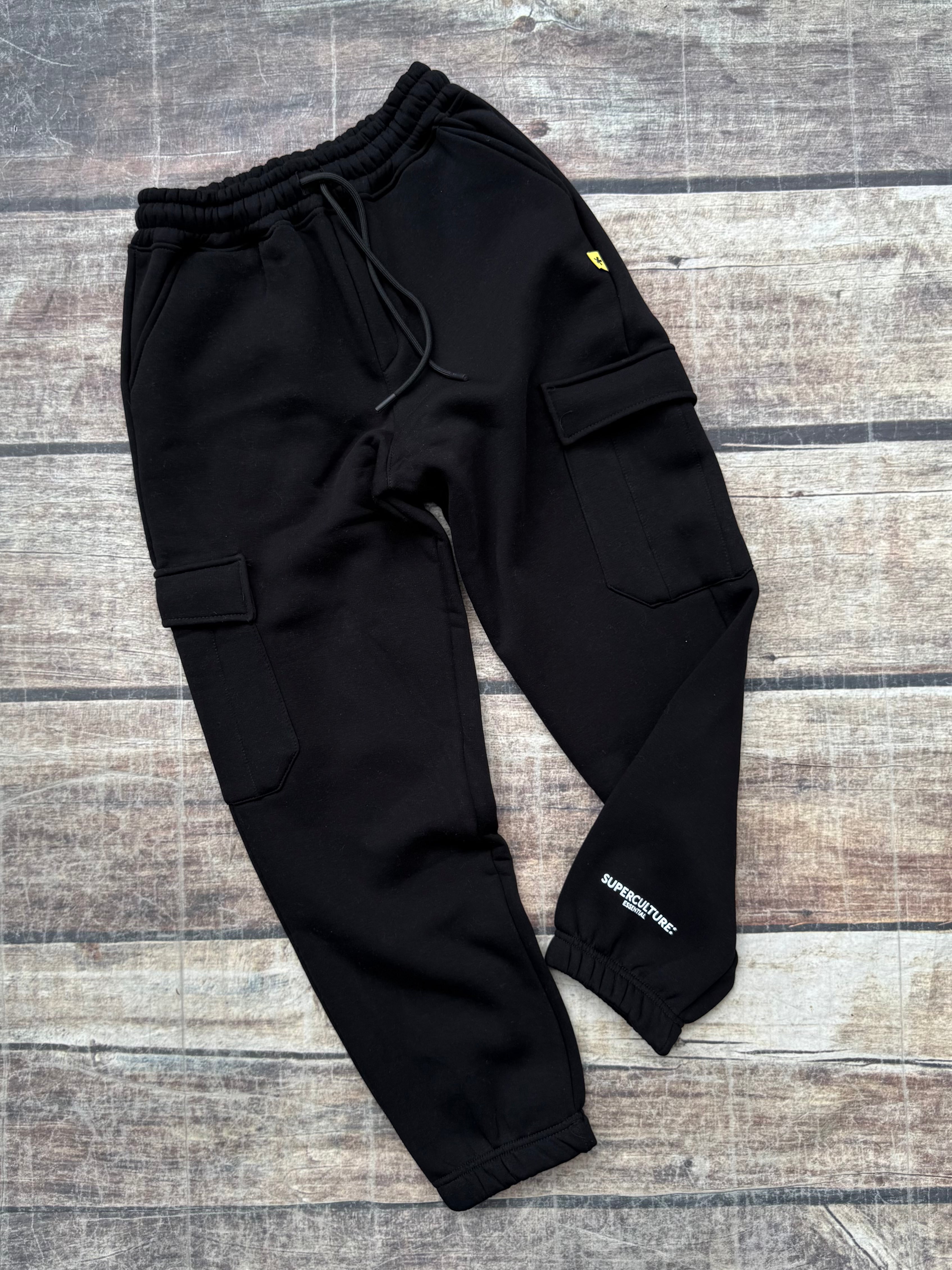 Pantalone Superculture Cargo Poser Nero (12232035598676)