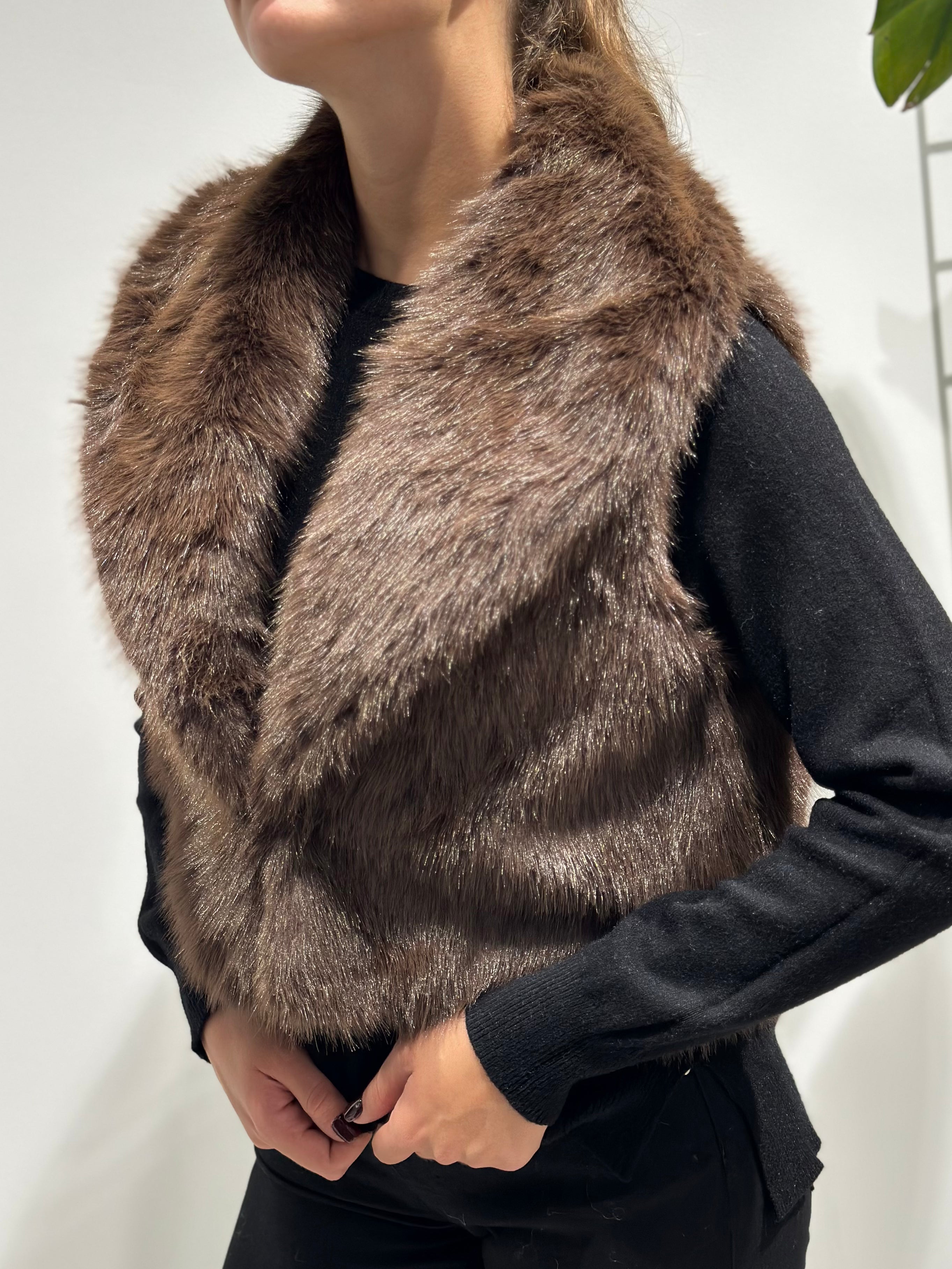 Gilet Berna Ecopelliccia moro (12275496026452)