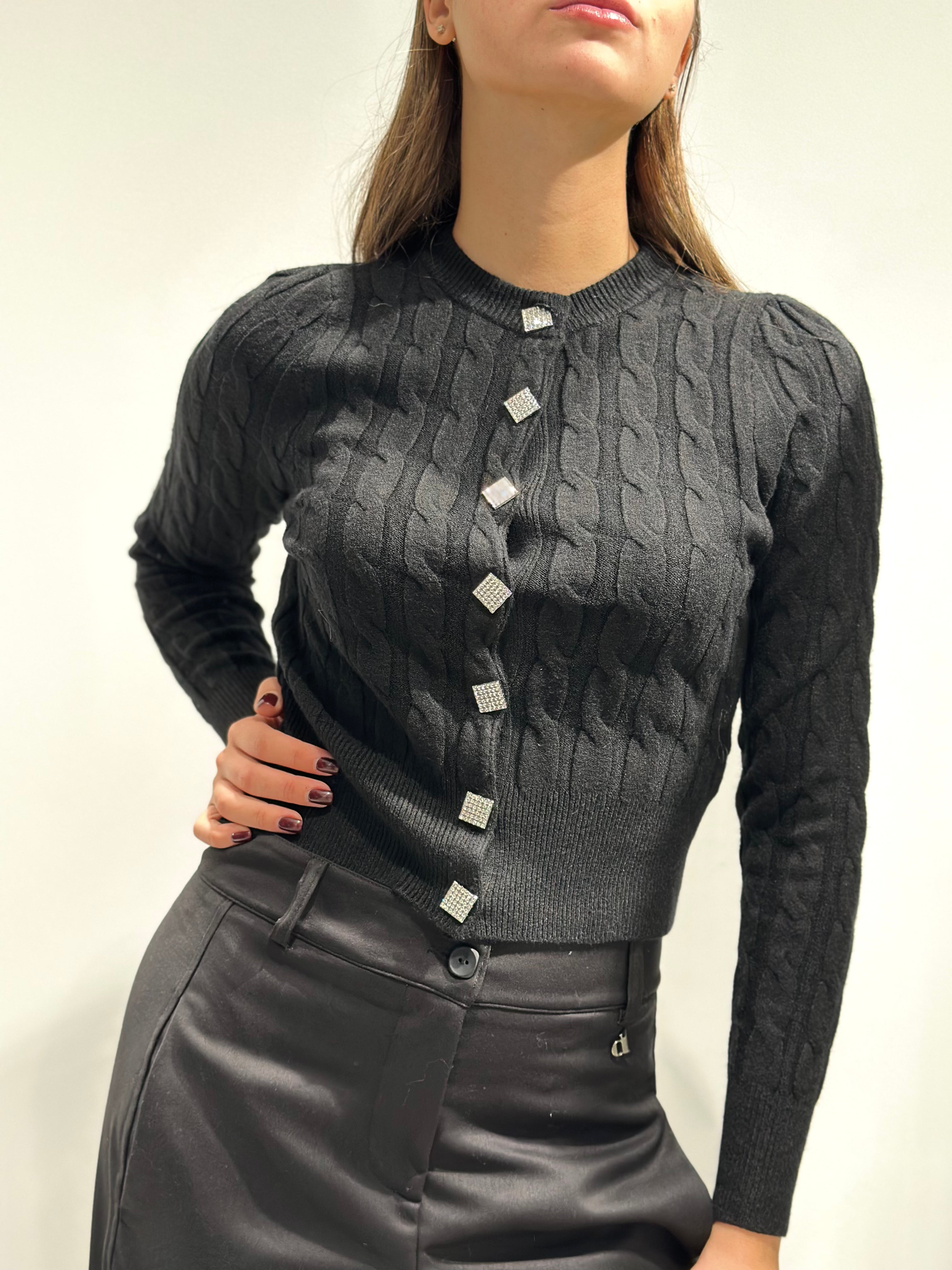 Cardigan Berna Trecce Nero (12292195221844)