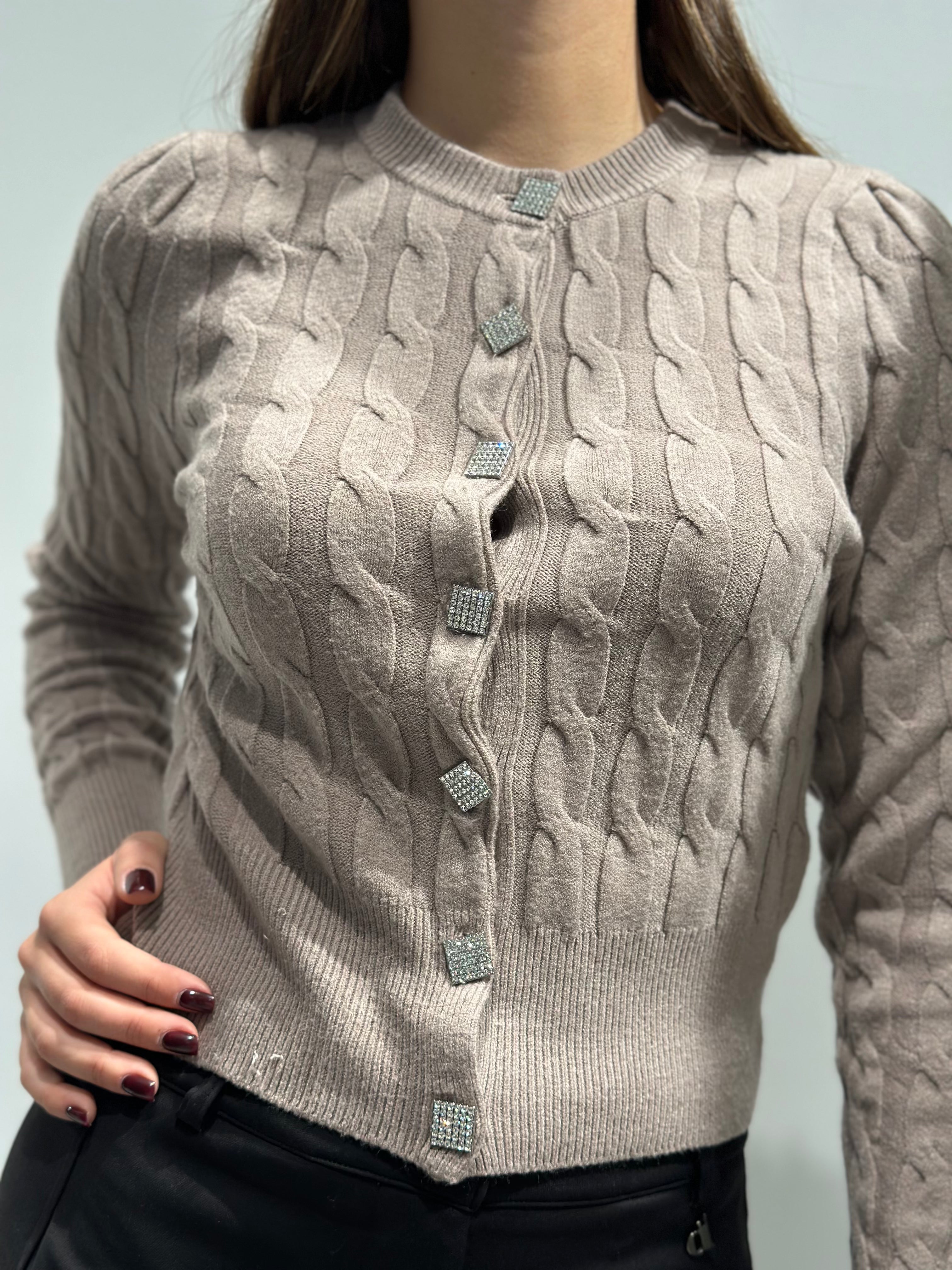 Cardigan Berna Trecce Tortora (12292196106580)