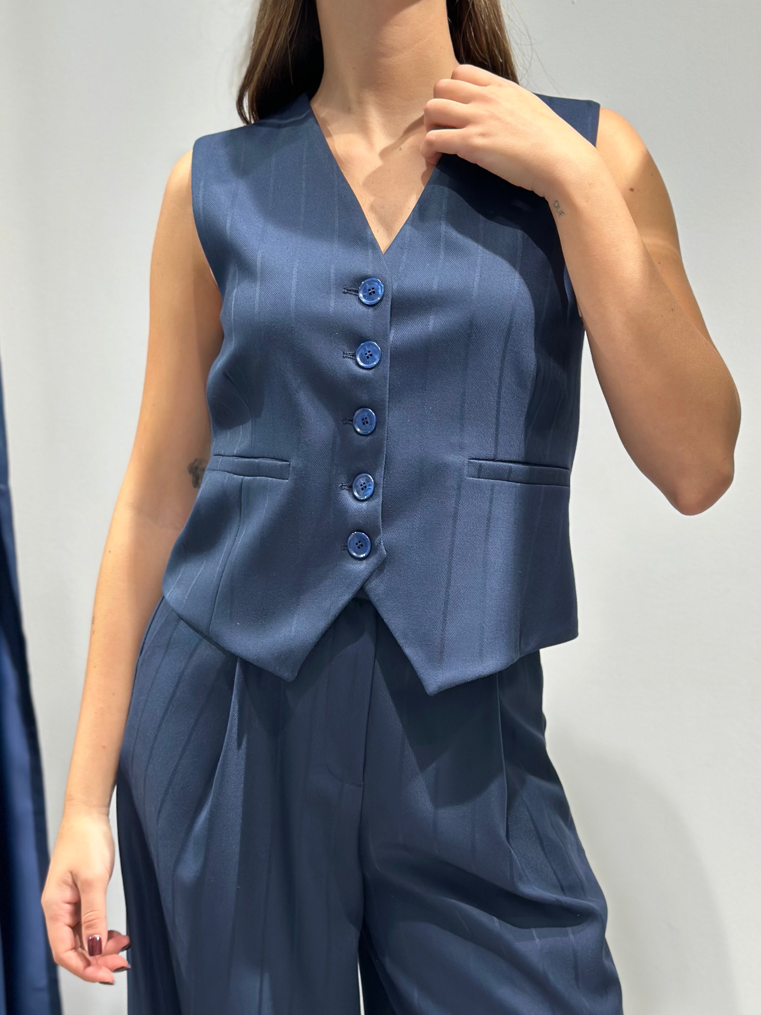 Gilet Over-d Gessato Blu P16 (12292201972052)