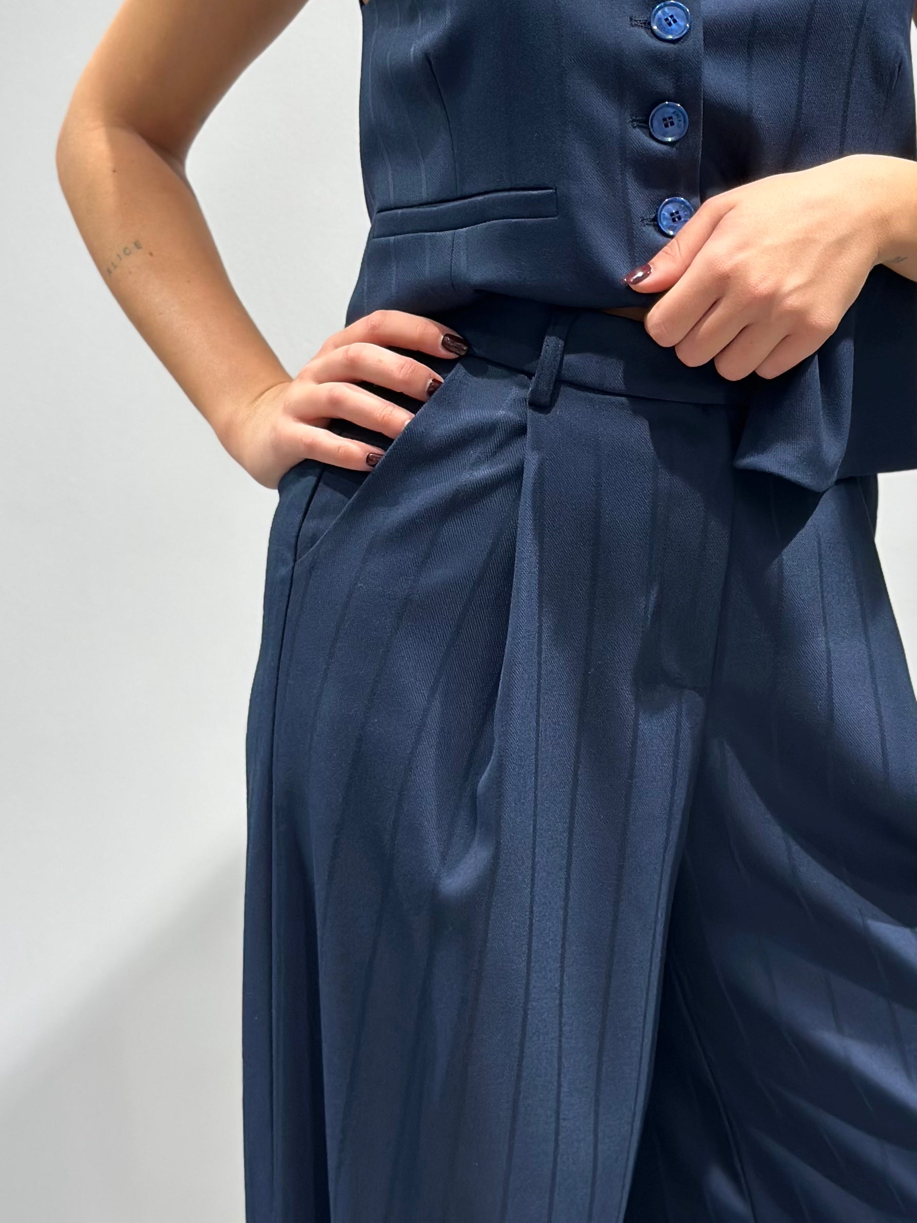 Pantalone Over-d Gessato Blu P16 (12292199809364)