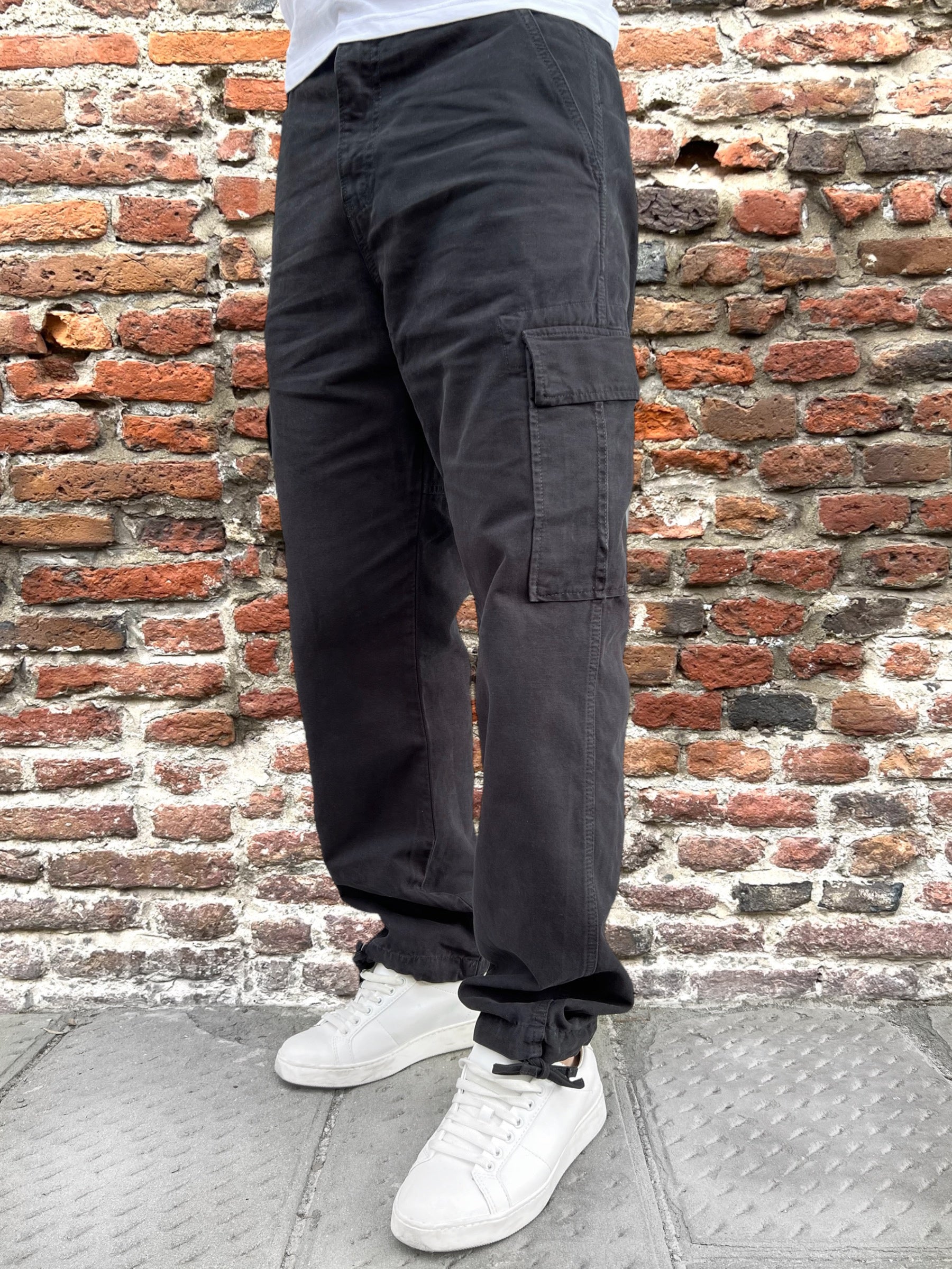 Pantalone Pont Cargo Wide Nero (9790833197396)