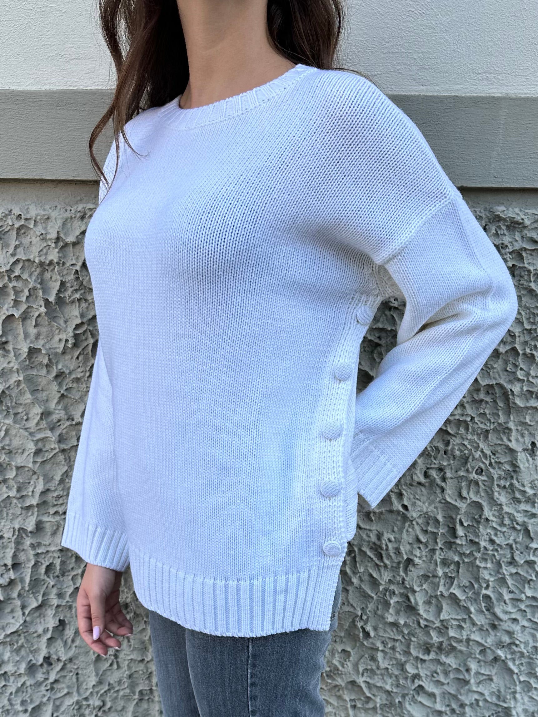 Maglione Kontatto Over Bottoni Panna (8597918187860)