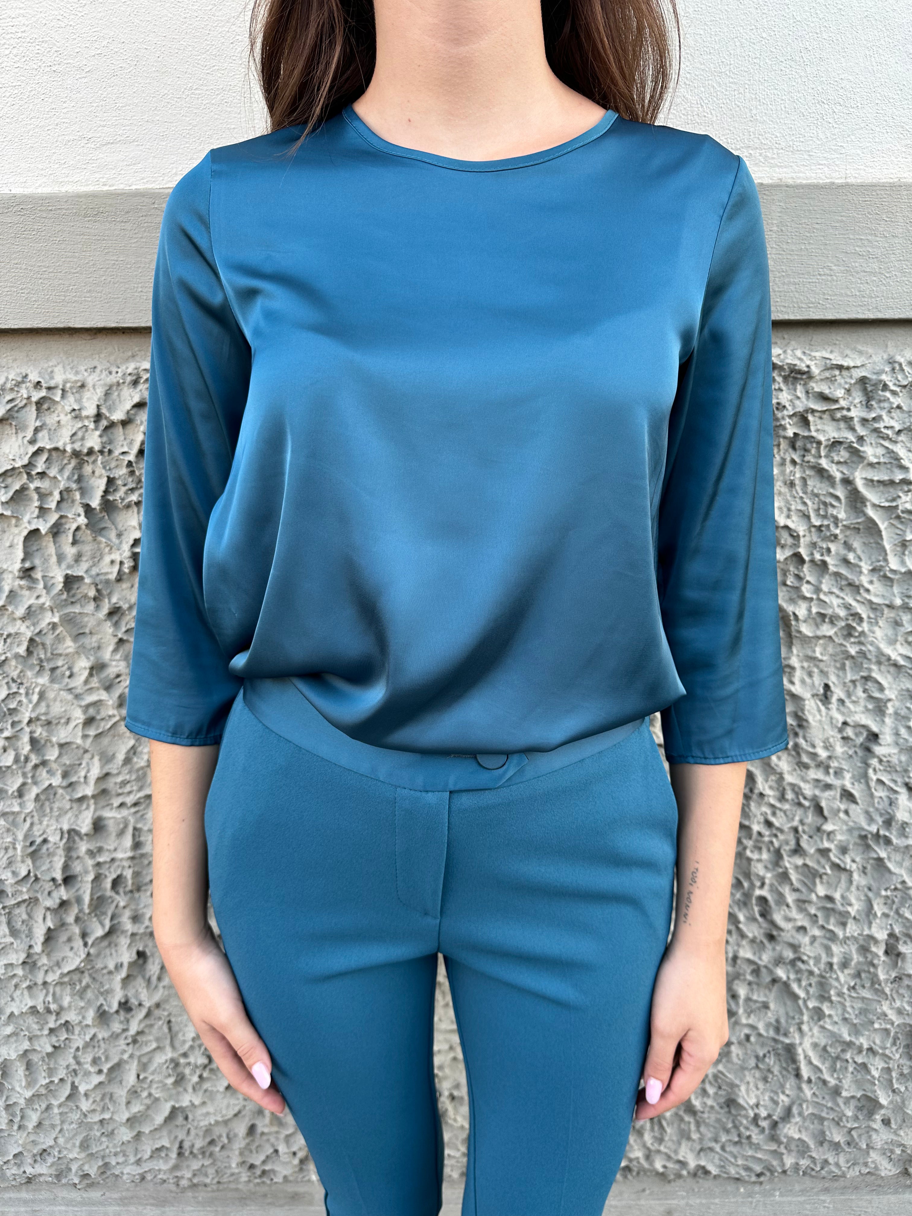 Camicia Imperial Raso Petrolio (8600268996948)