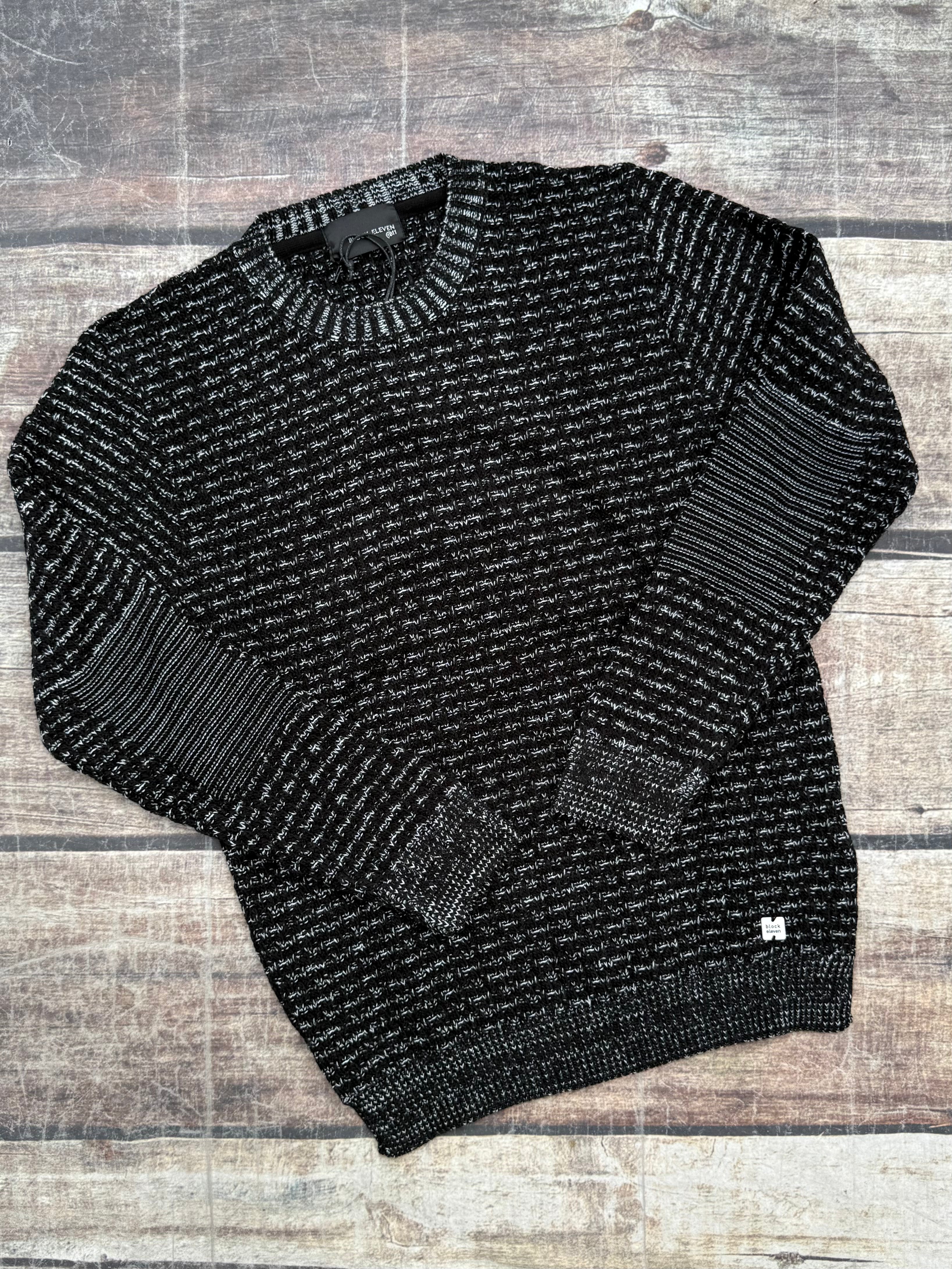 Maglione Block Eleven Bellini Bicolour Nero-Perla (12247766106452)
