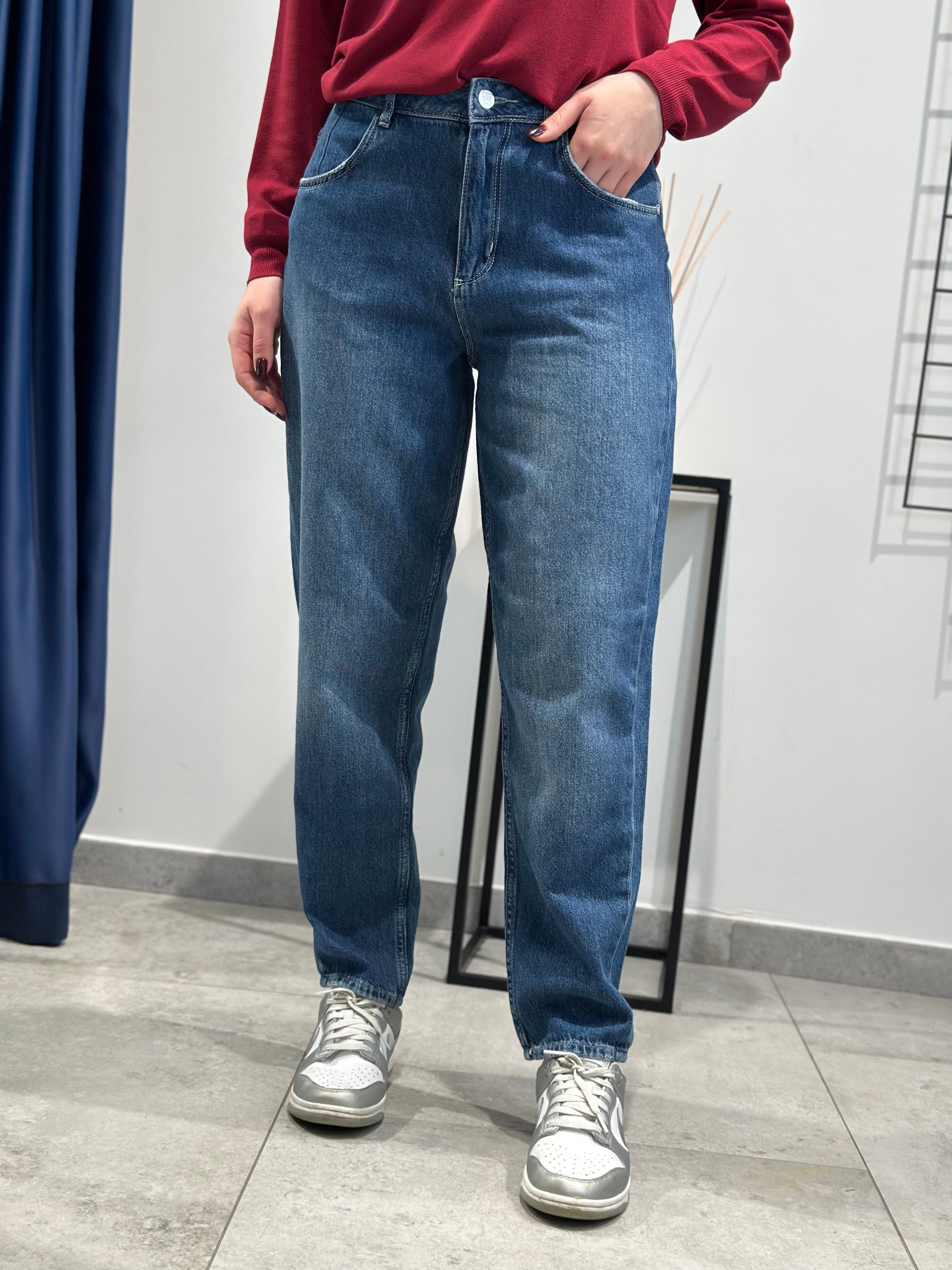 Jeans Pont Carrot Scuro (11893583151444)
