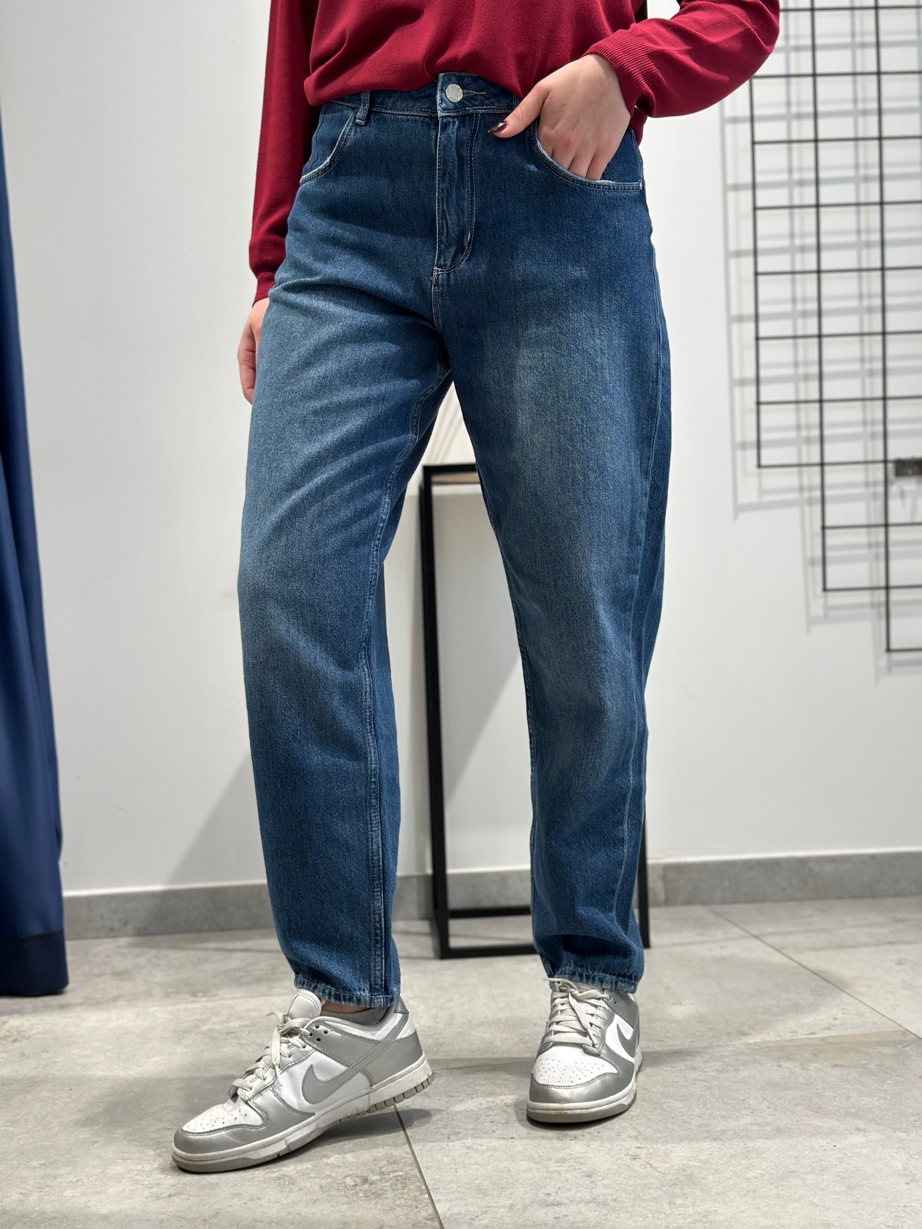 Jeans Pont Carrot Scuro (11893583151444)