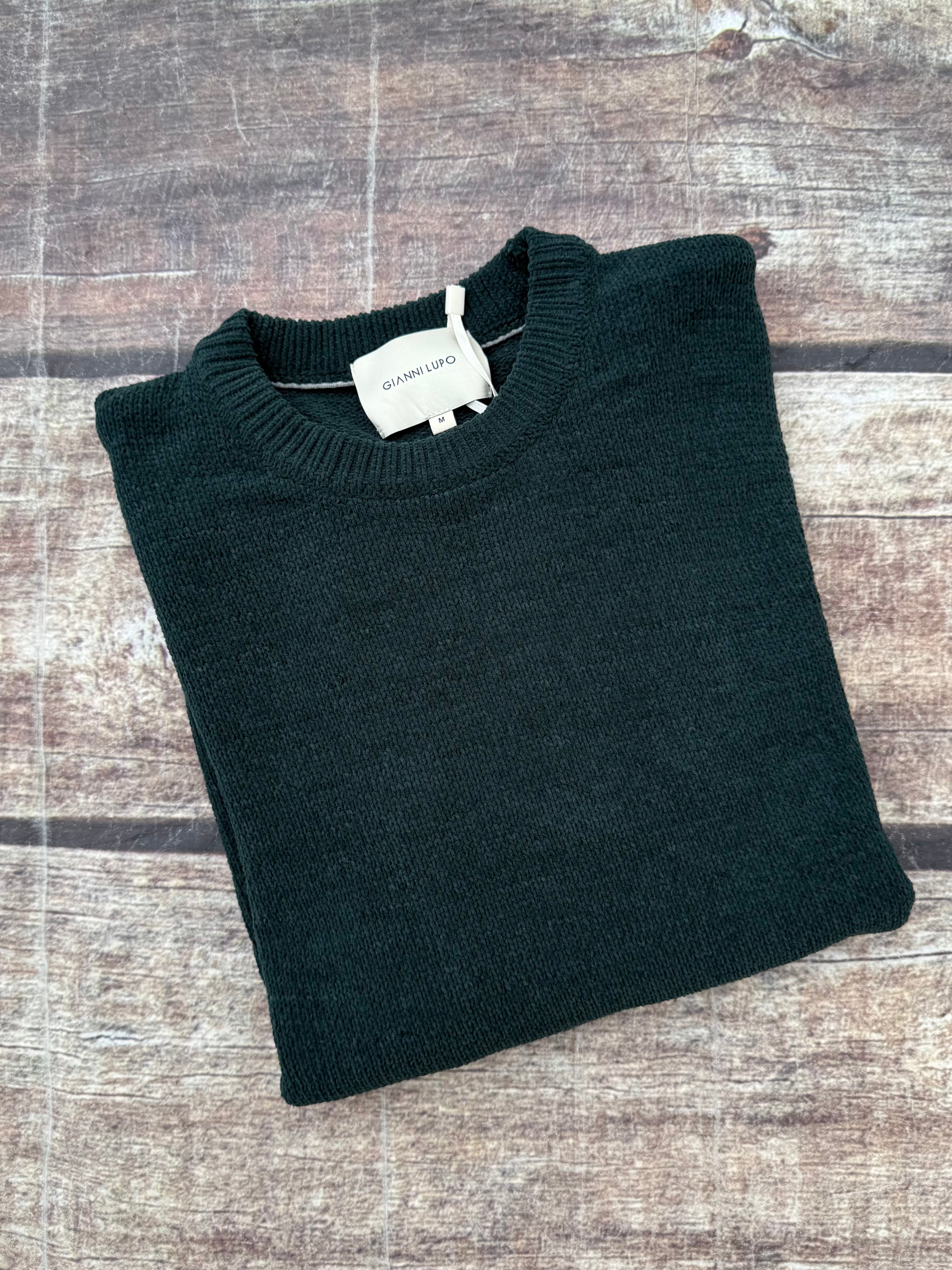 Maglione Gianni Lupo Ciniglia Green British 535 (12245637169492)