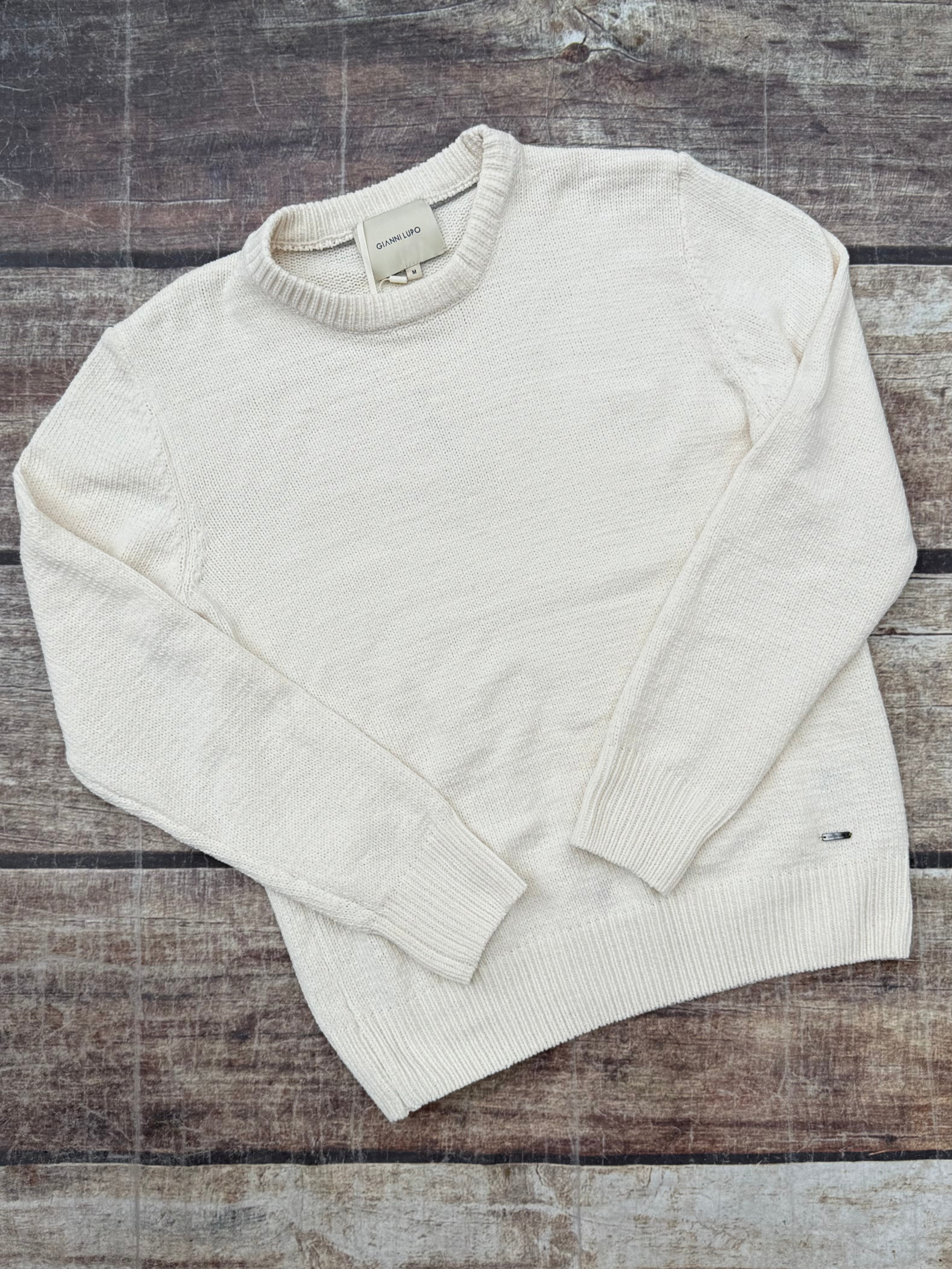 Maglione Gianni Lupo Ciniglia Bianco 535 (12227810984276)