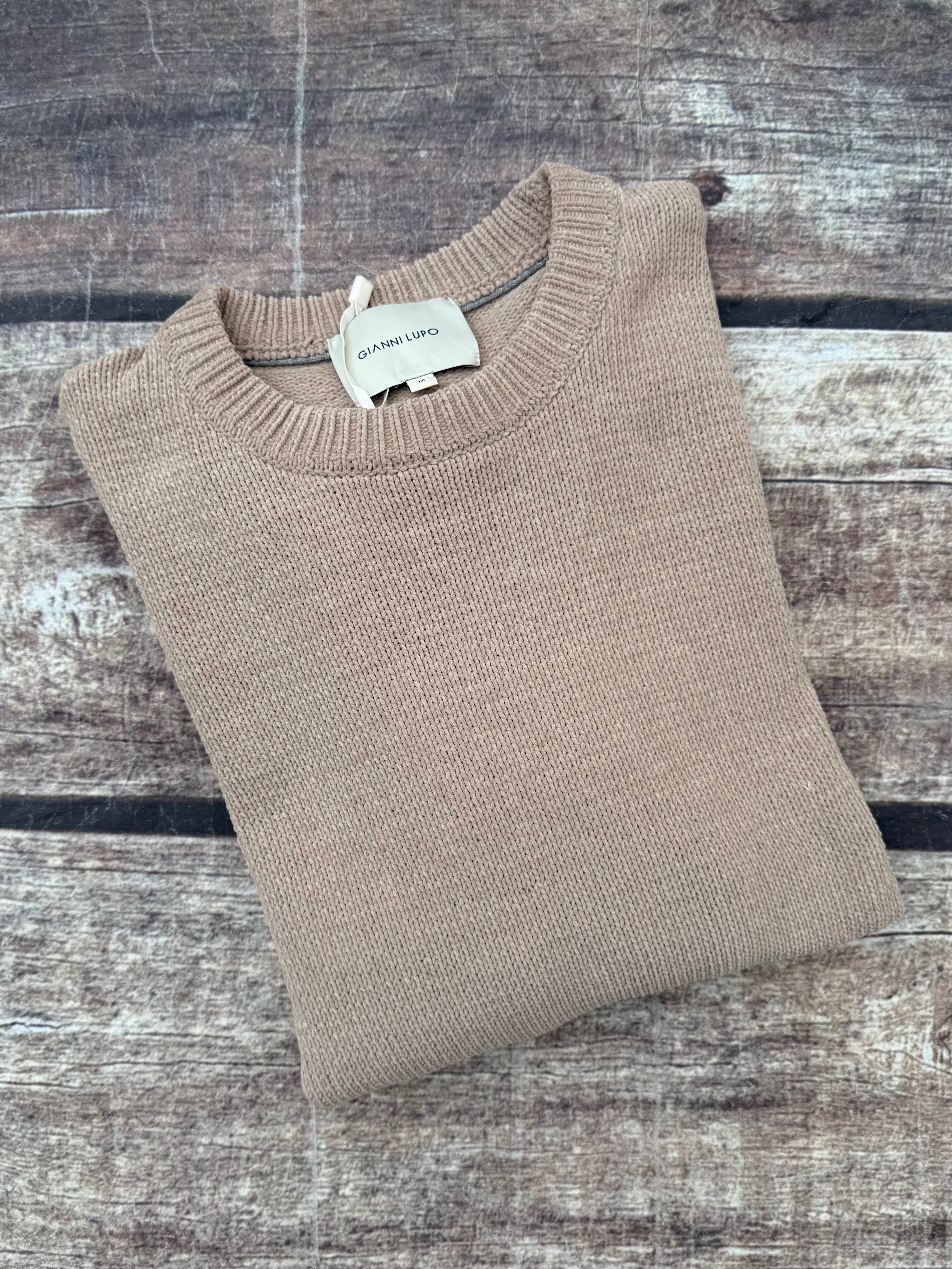 Maglione Gianni Lupo Ciniglia Beige 535 (12227812098388)