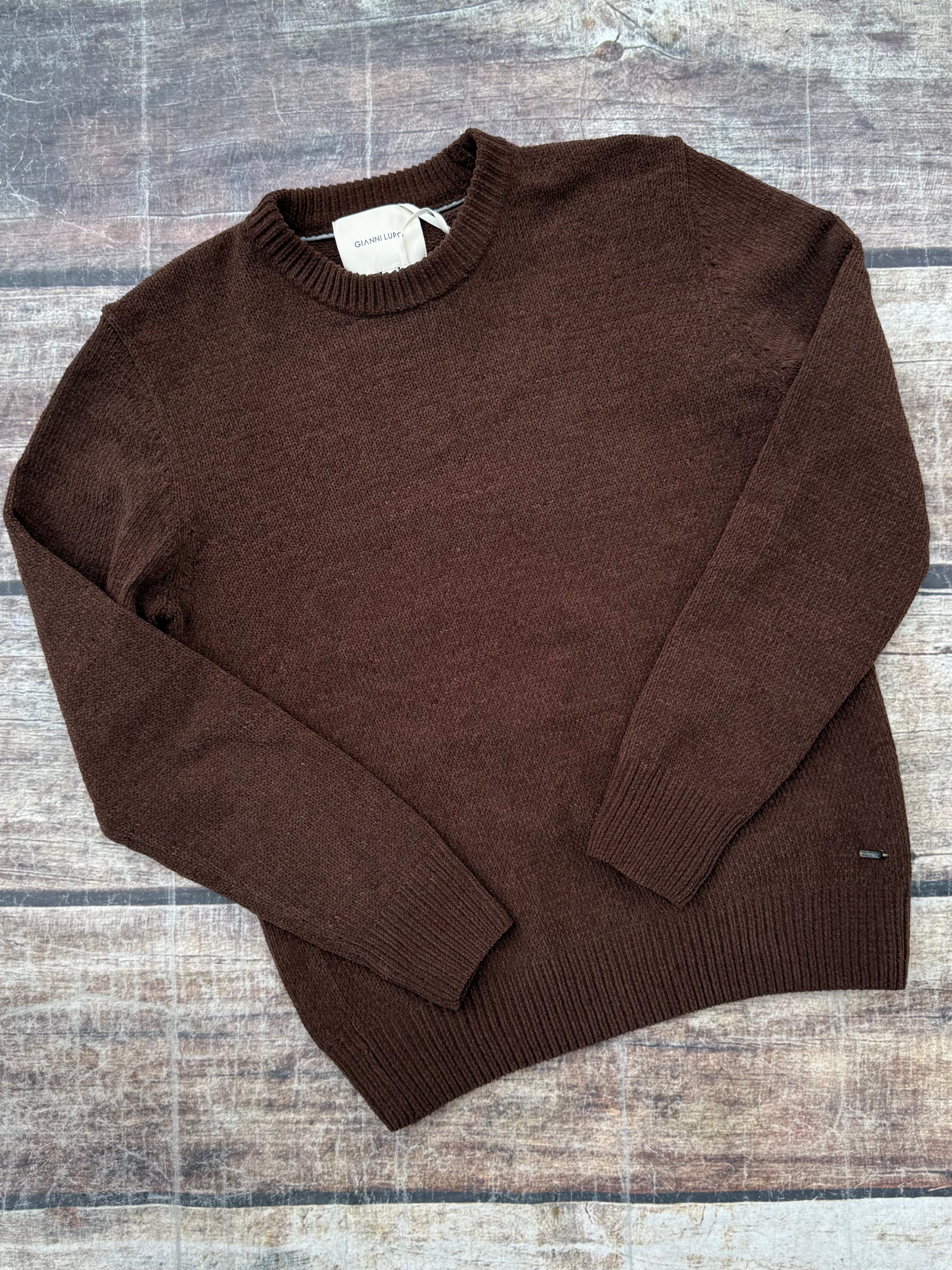 Maglione Gianni Lupo Ciniglia Coffee 535 (12227807019348)