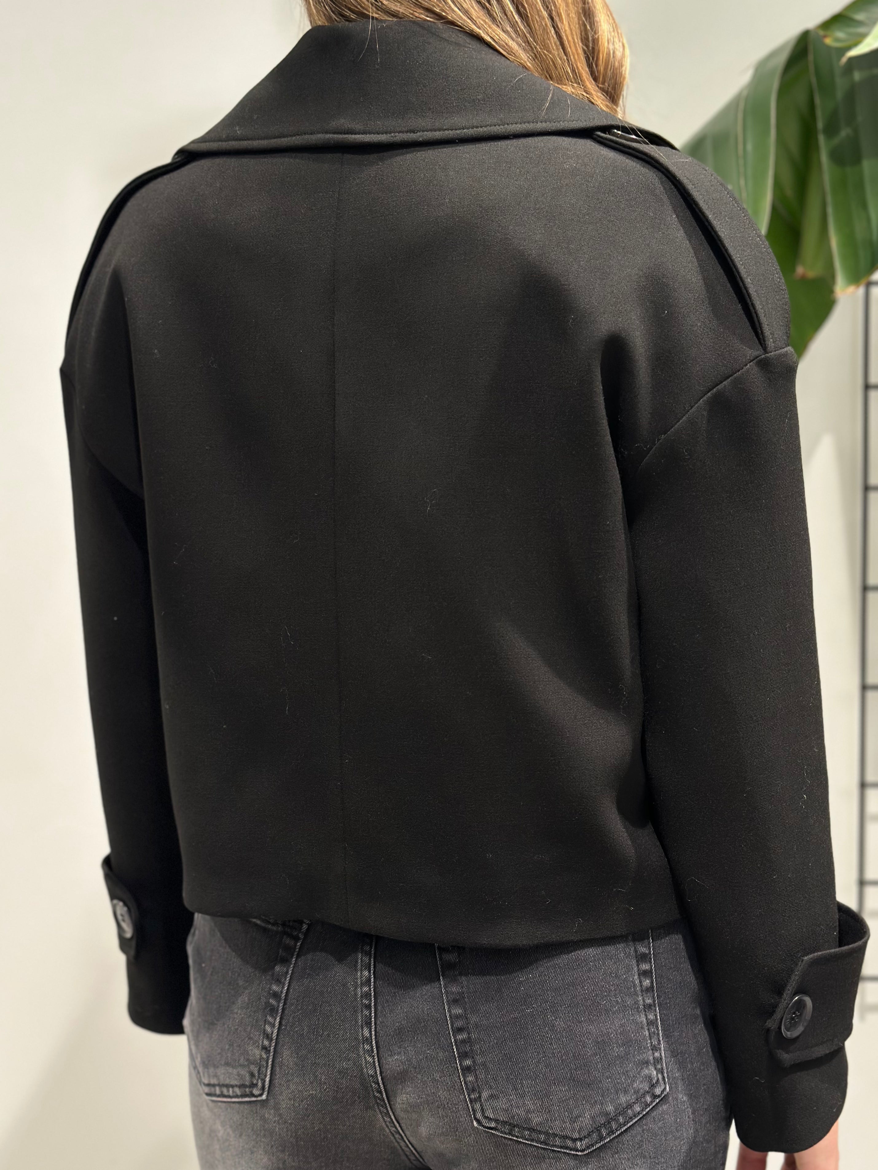 Cappotto Over-d Cropped Nero