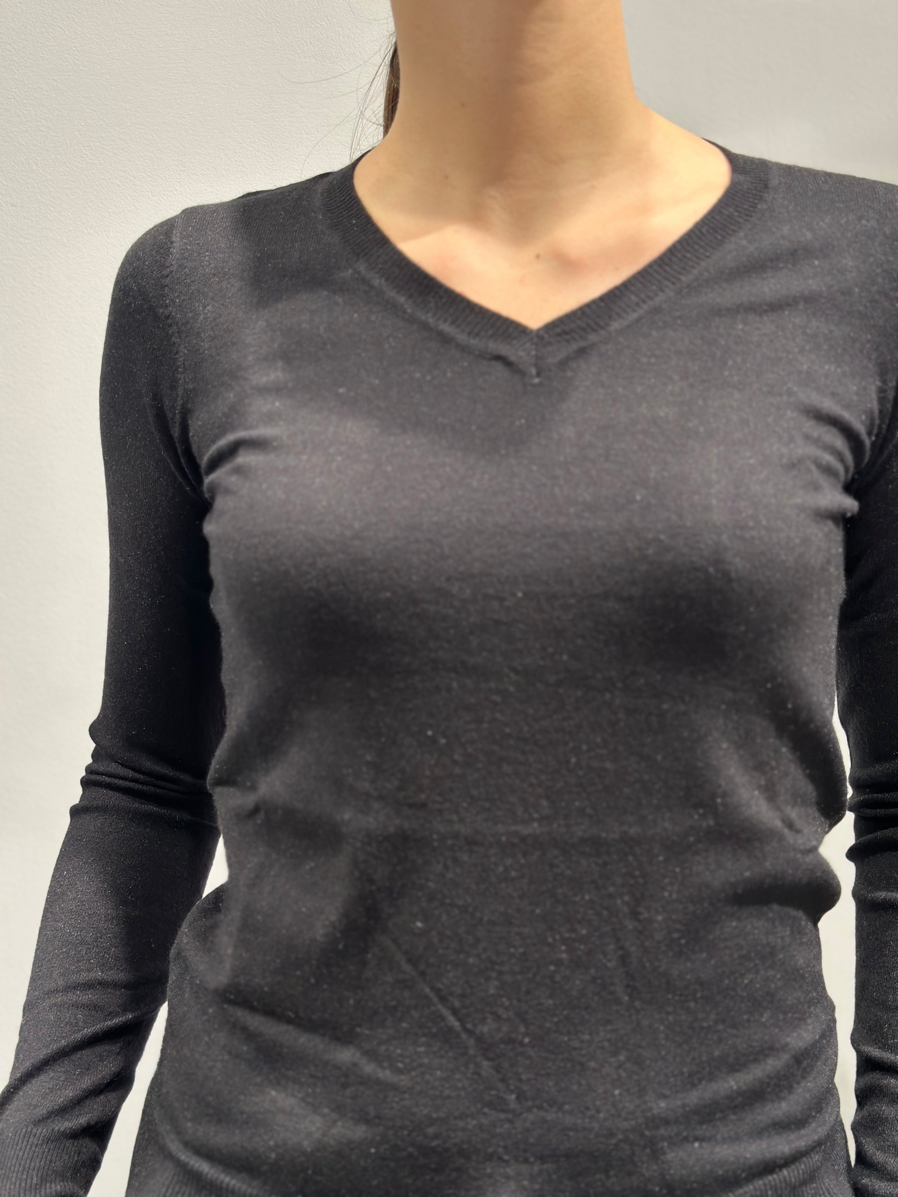 Maglioncino Over-d Scollo V Nero M15