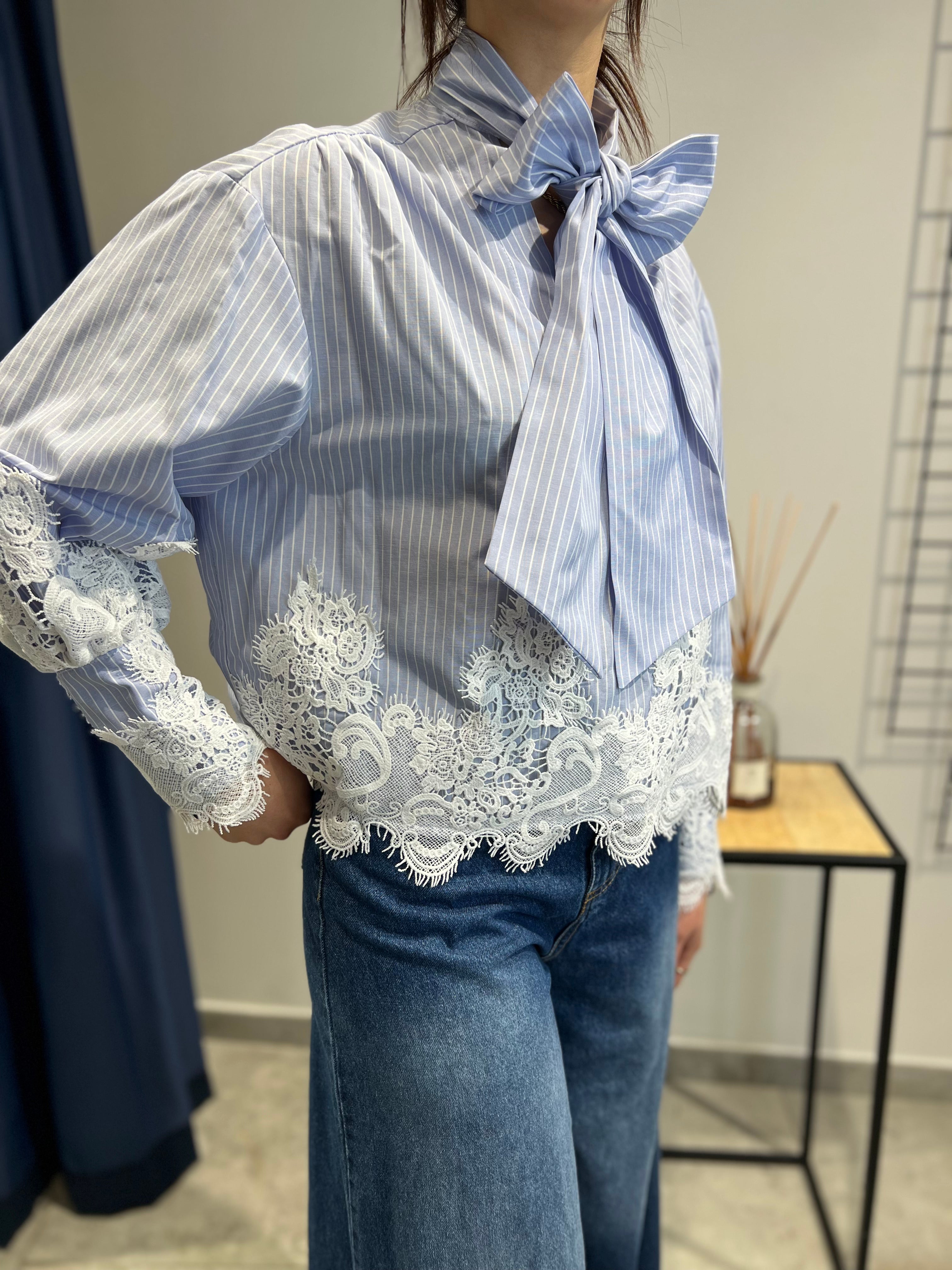 Camicia Kontatto Fiocco e Pizzo (11885087981908)