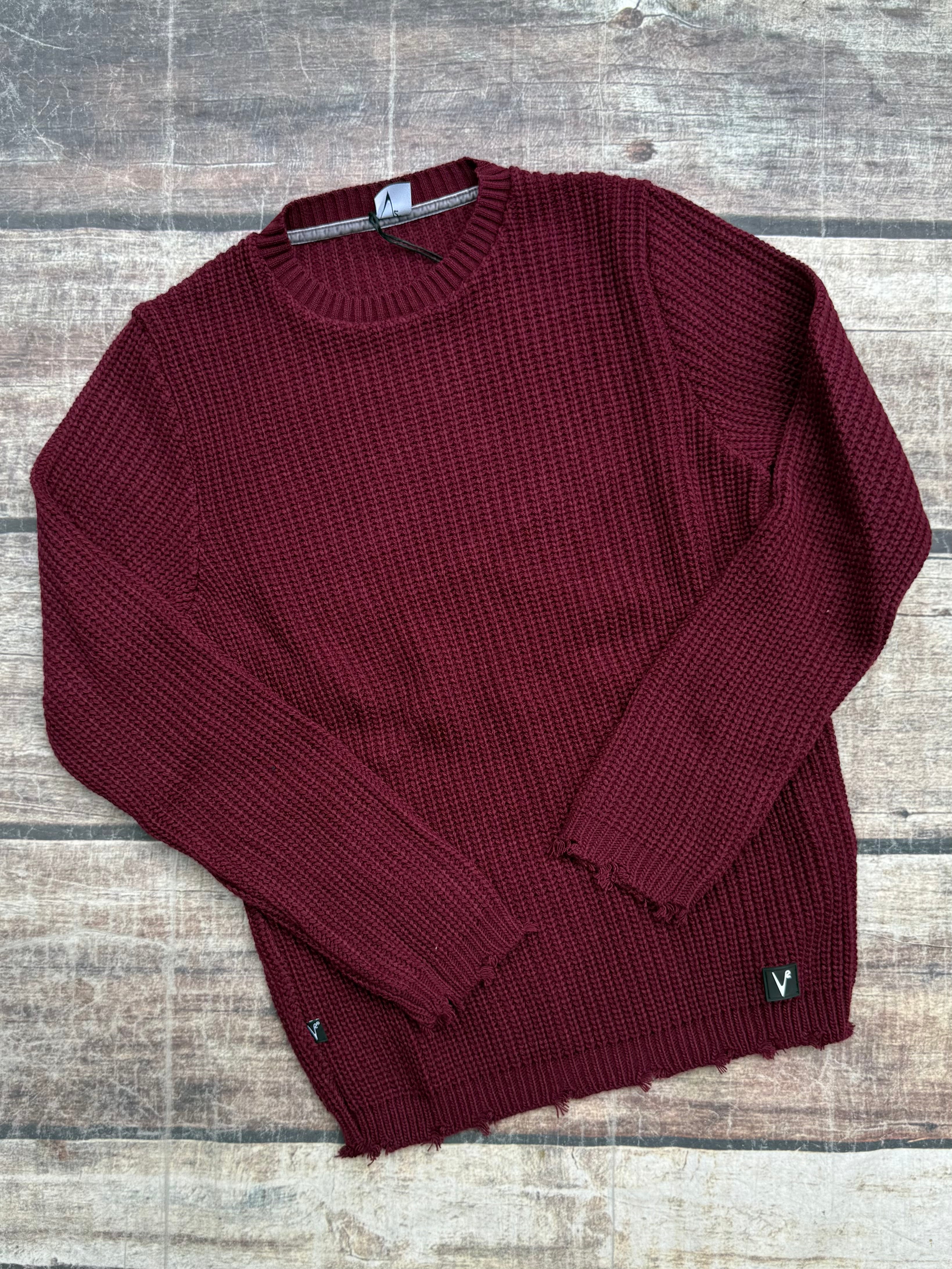 Maglione V2 Strappi Bordeaux (12256528793940)