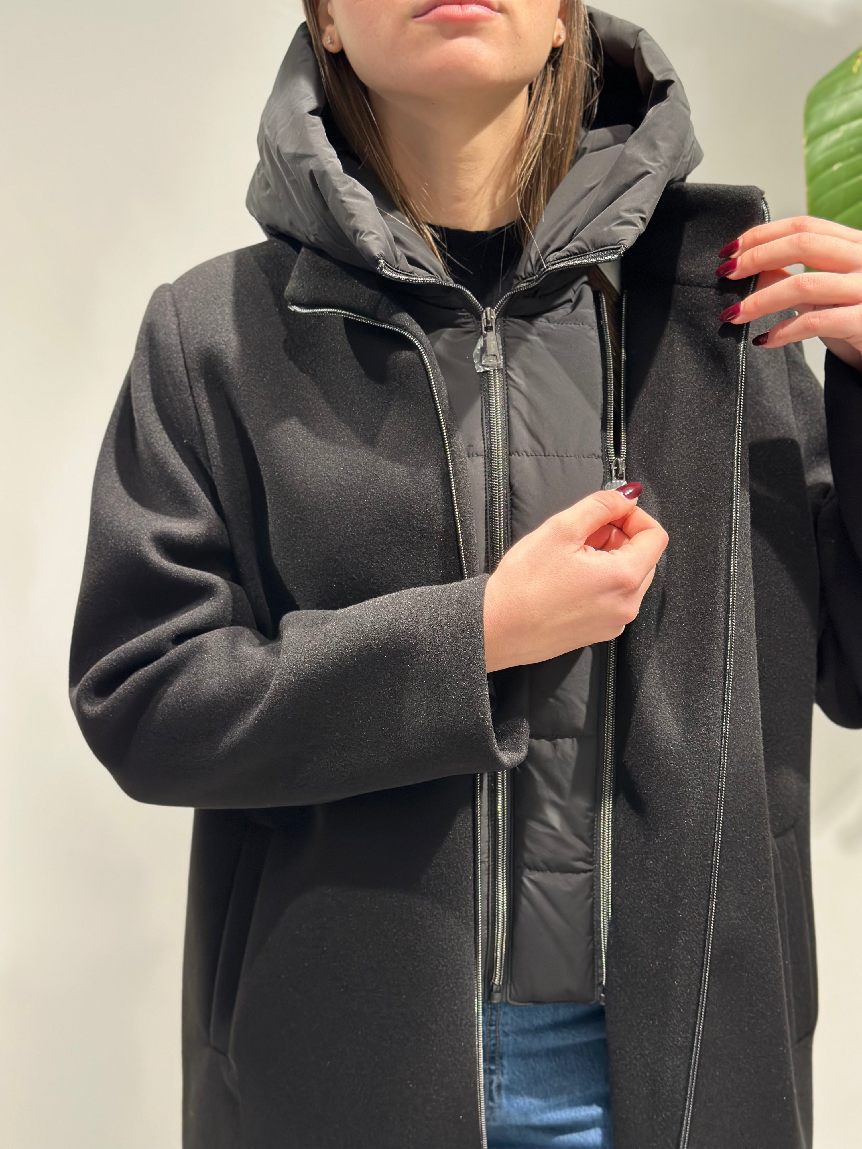 Cappotto Lokita Combinato Nero