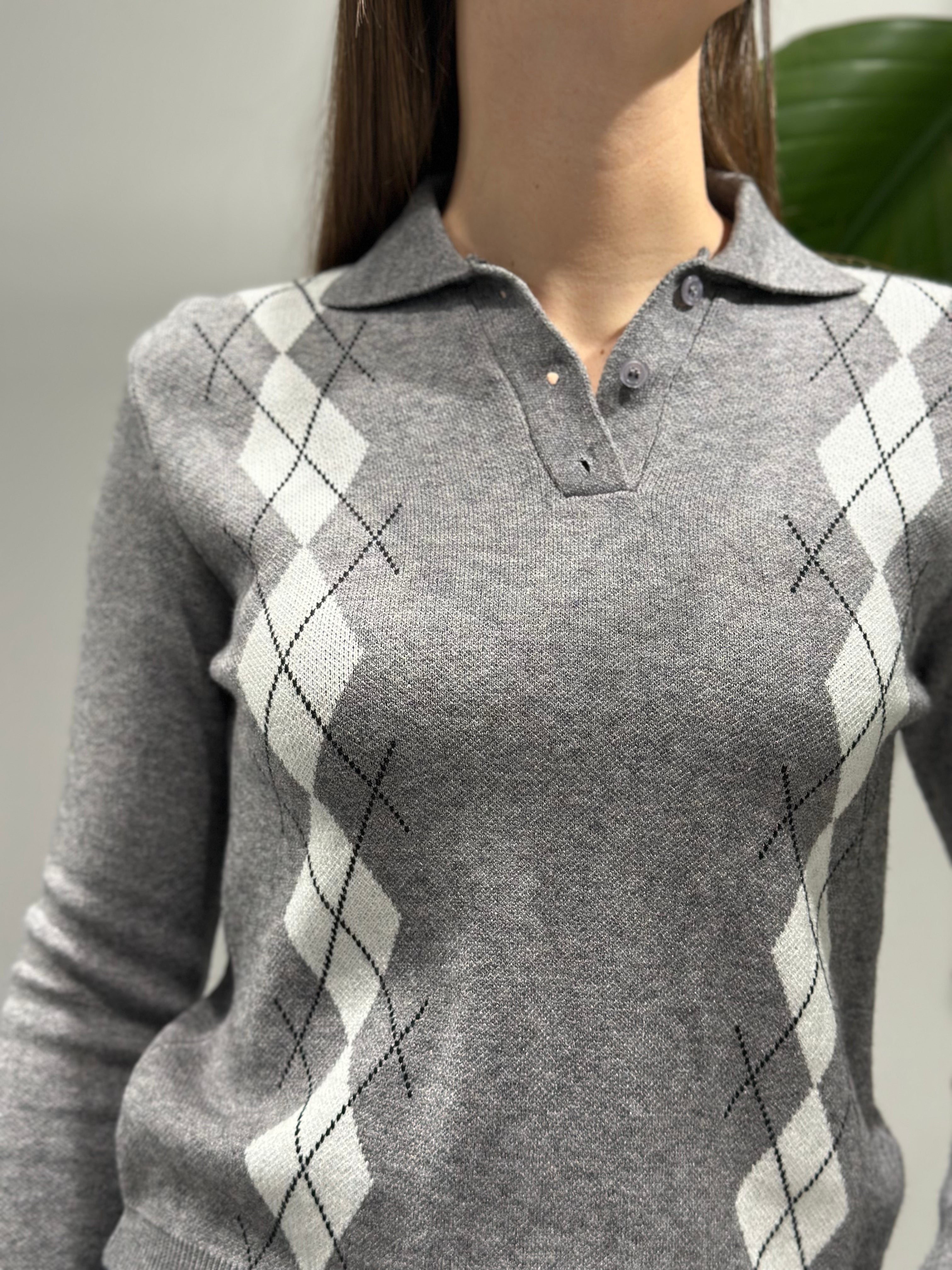 Polo Lokita Rombi Grigia