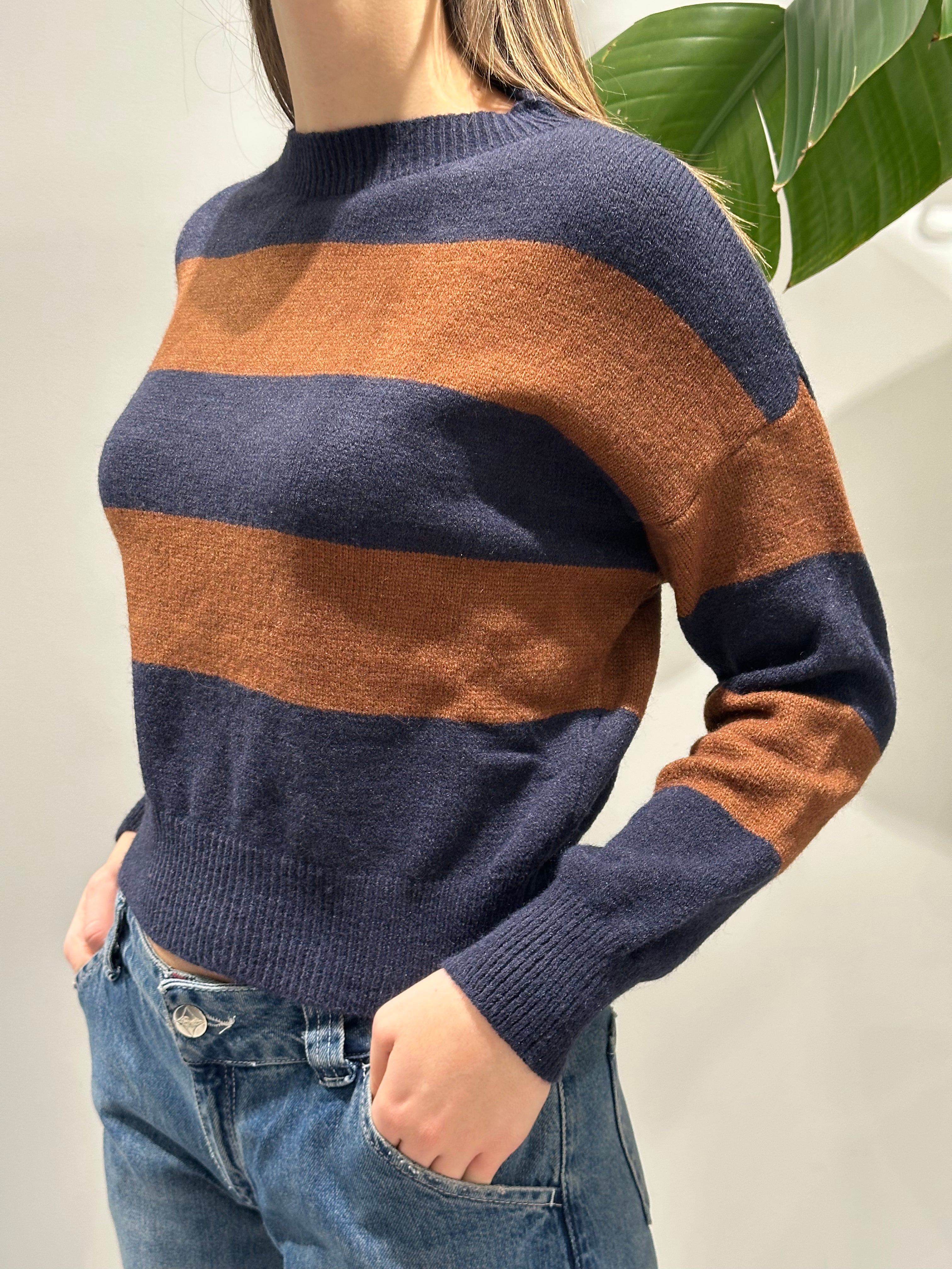 Maglione Lokita Righe Terra