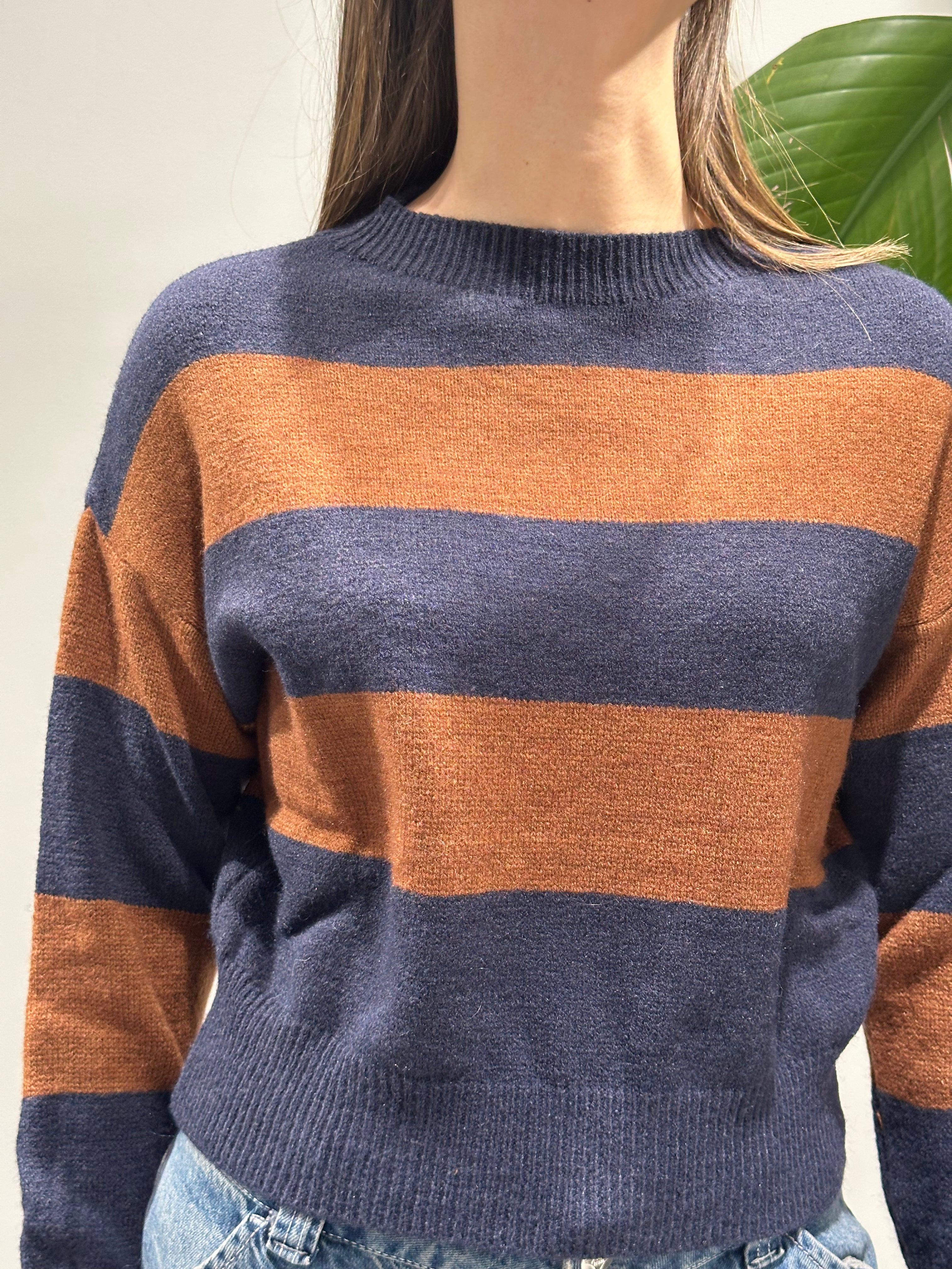 Maglione Lokita Righe Terra