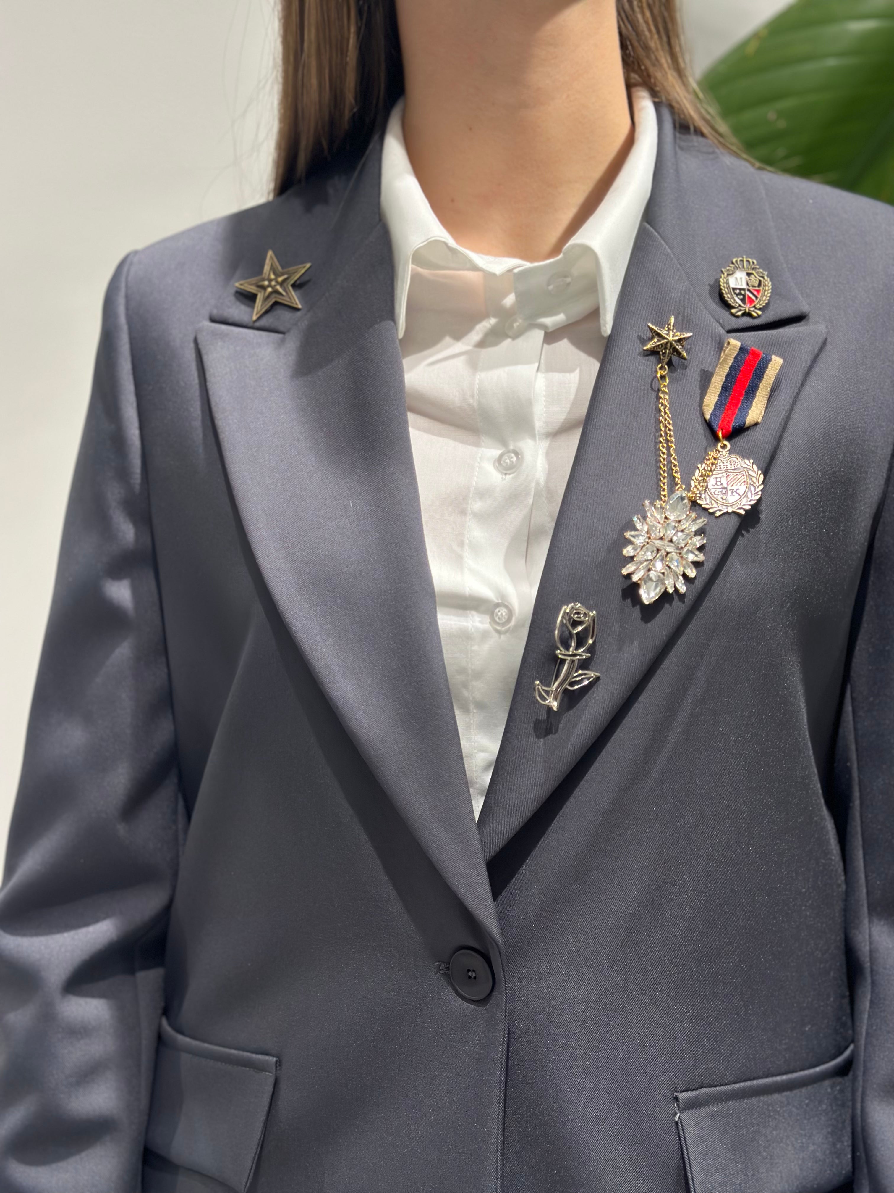 Giacca Lokita Grigia Spille 903