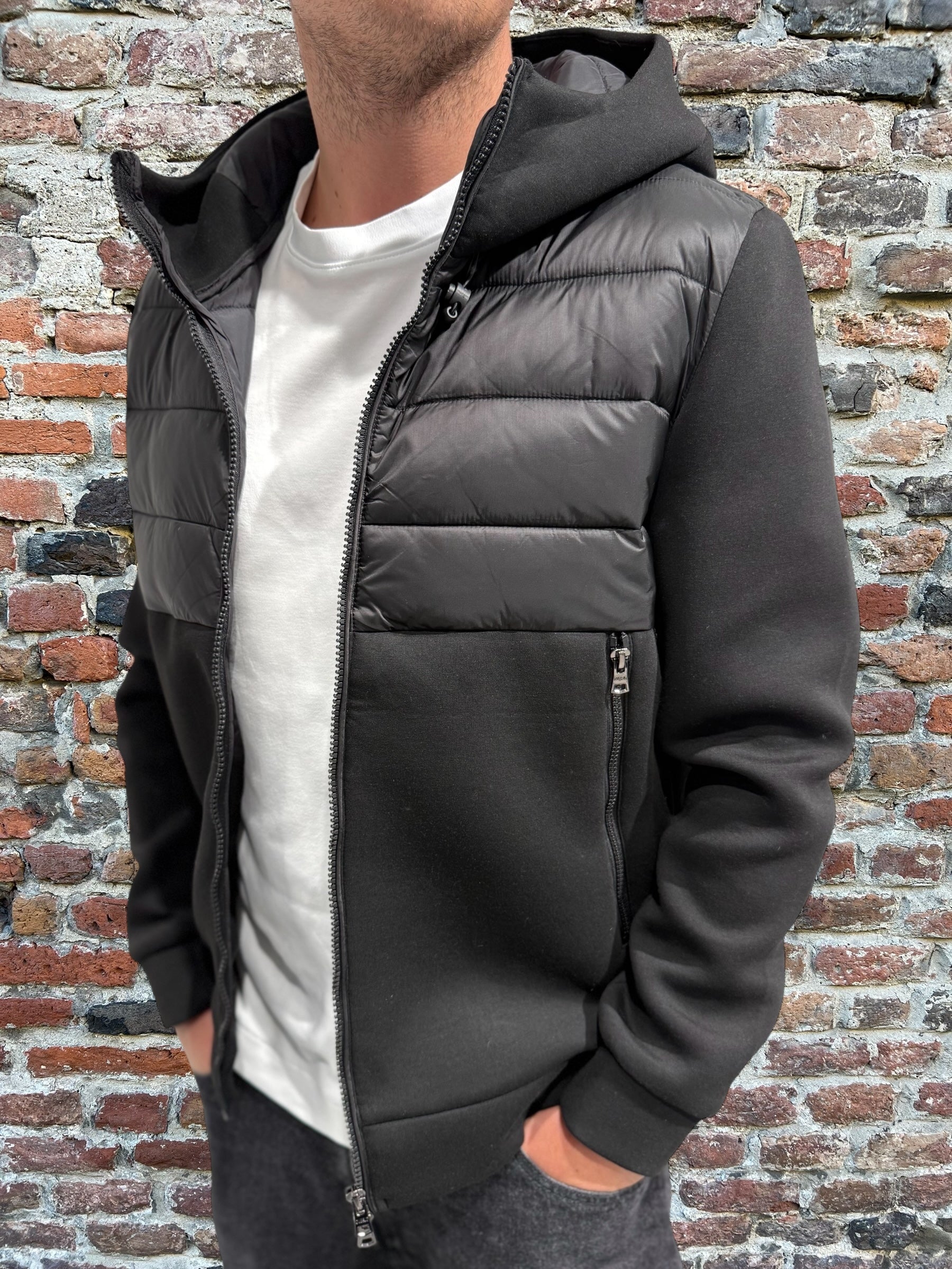 Giubbino Over-D Combinato Nero J62 (12259891118420)