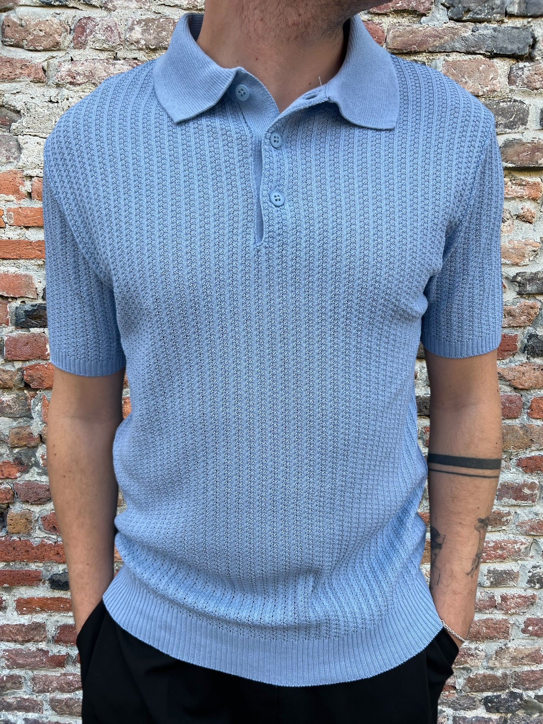 Polo NJB Traforata Polvere 8043 (9047207182676)