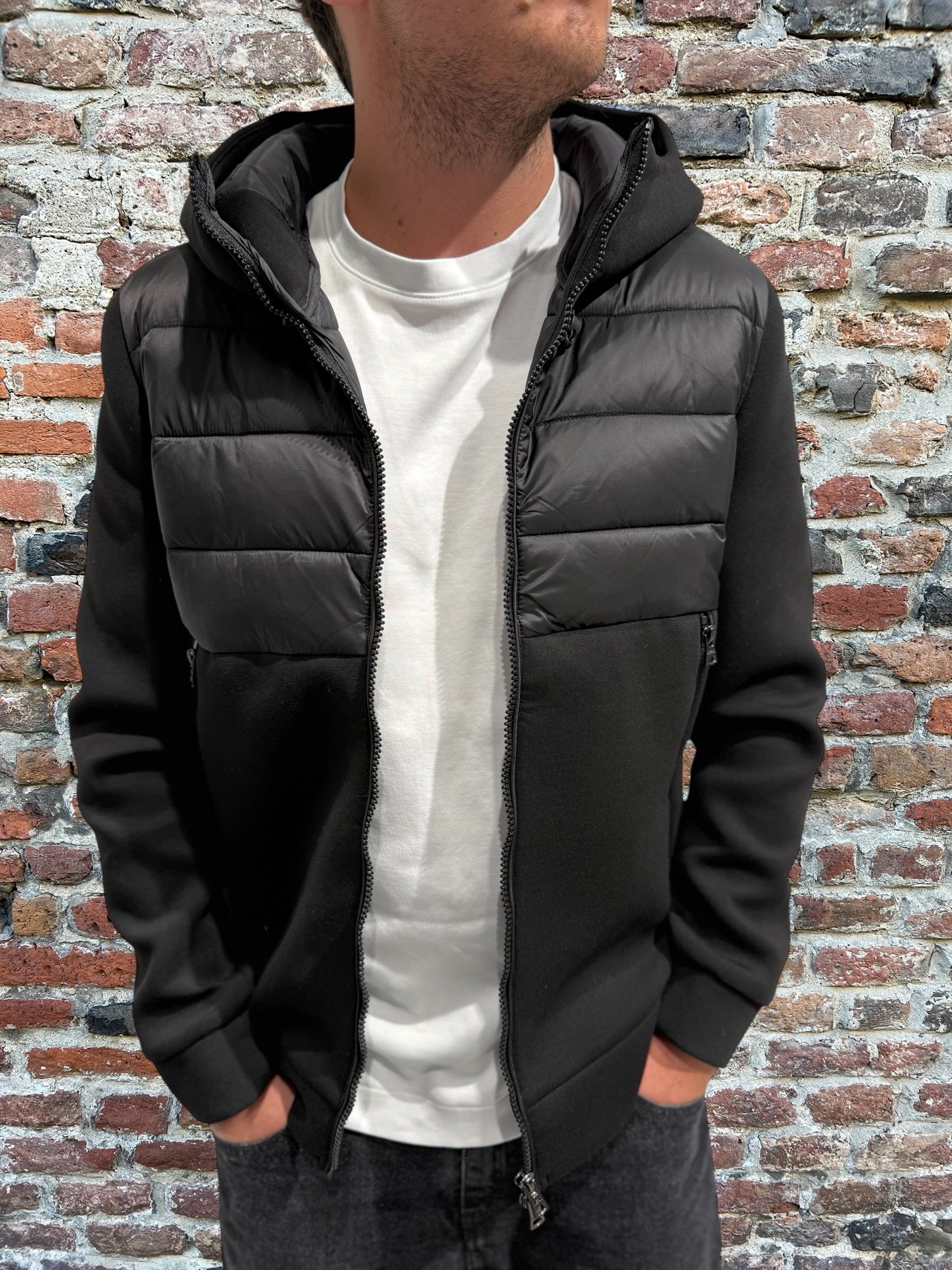 Giubbino Over-D Combinato Nero J62 (12259891118420)
