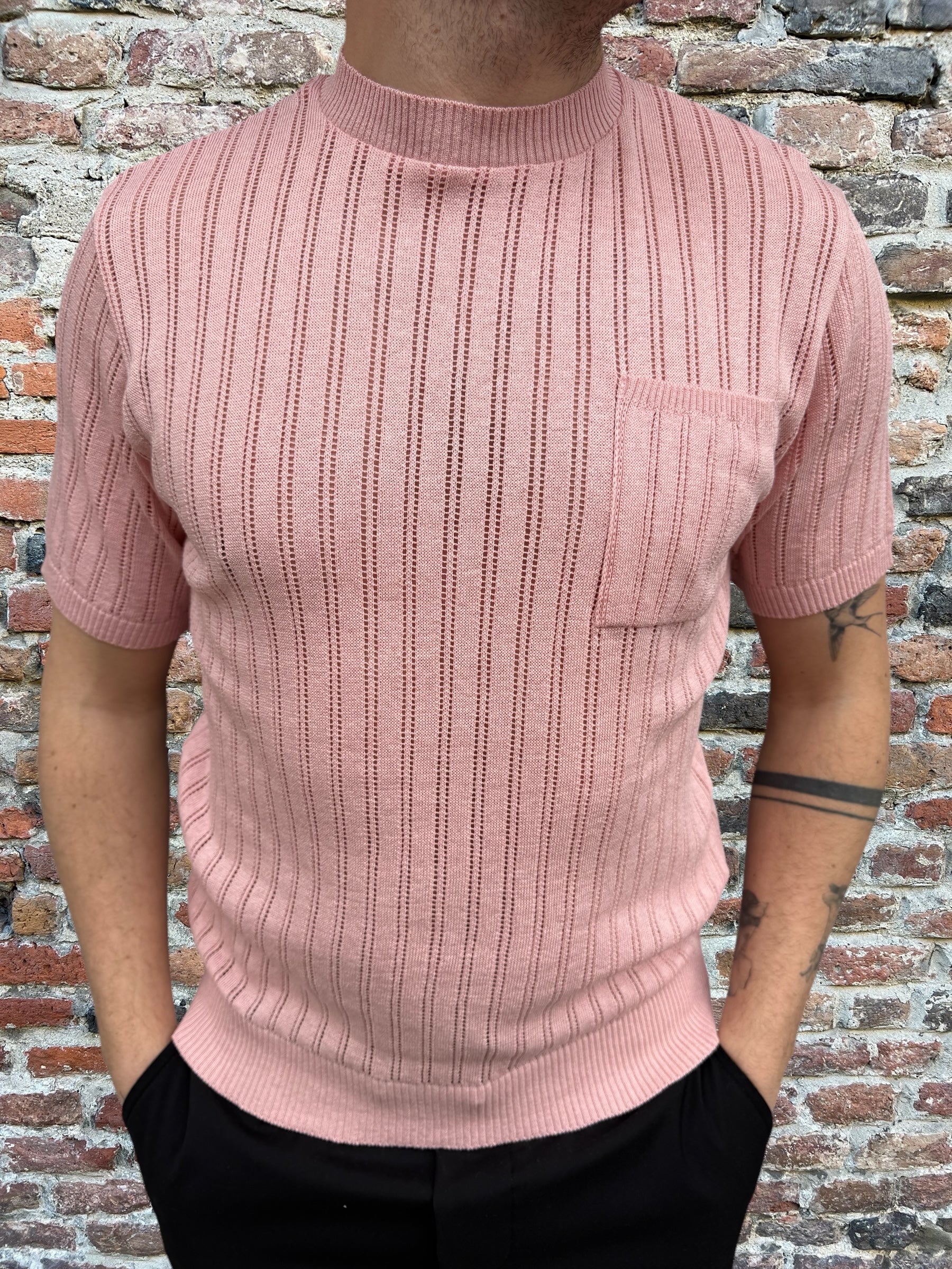 T-shirt Block Eleven Maglia Taschino Rosa (11899326923092)