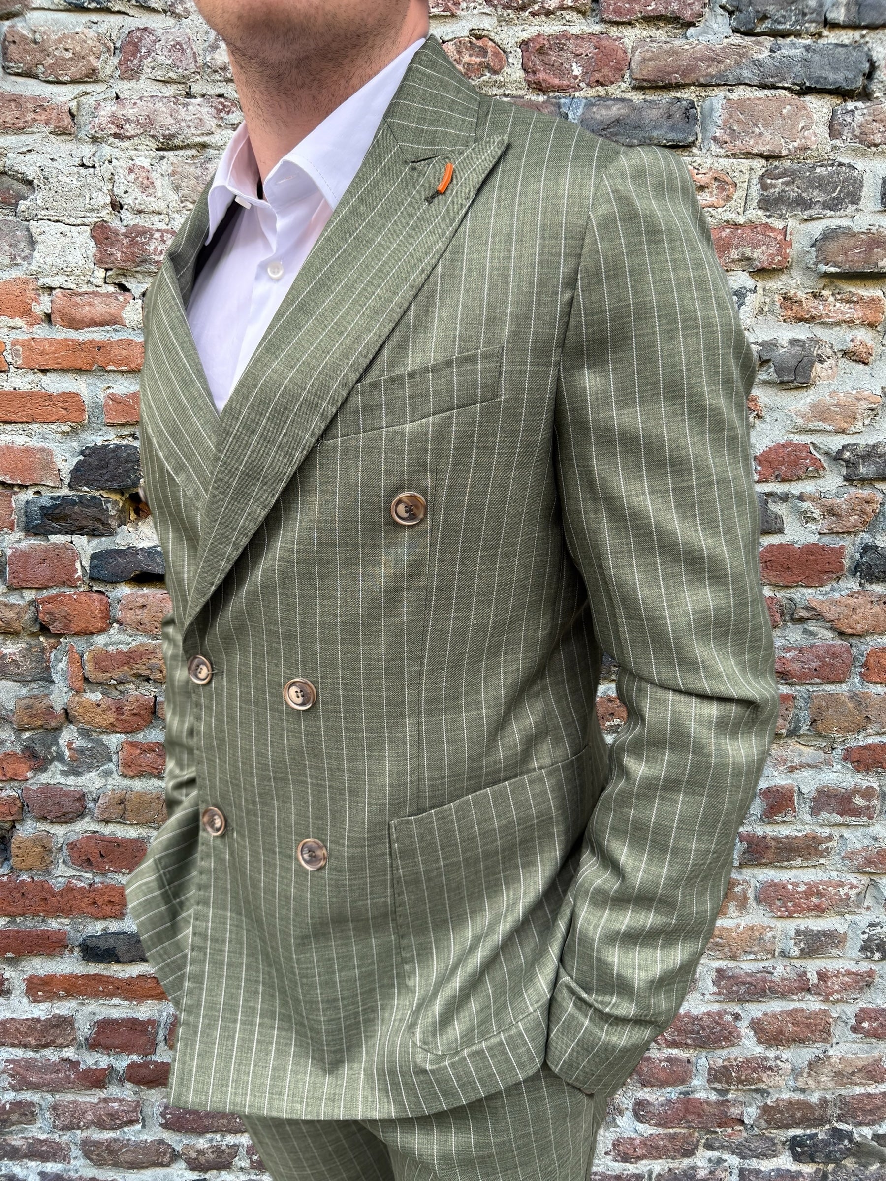 Giacca Over-D Doppiopetto Gessata Militare P38 (11913251225940)