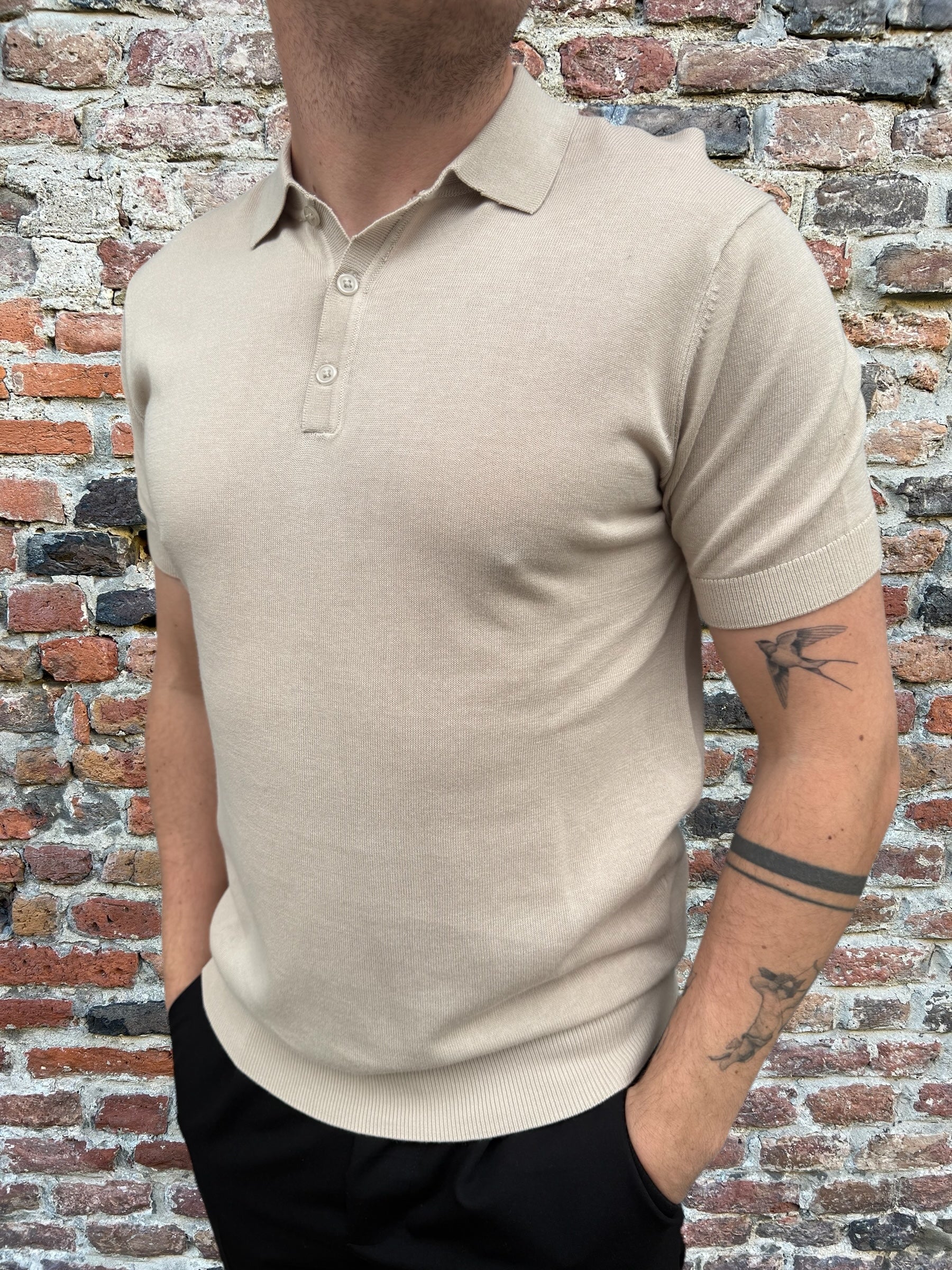 Polo Over-D Maglia Greige M02 (11988441661780)
