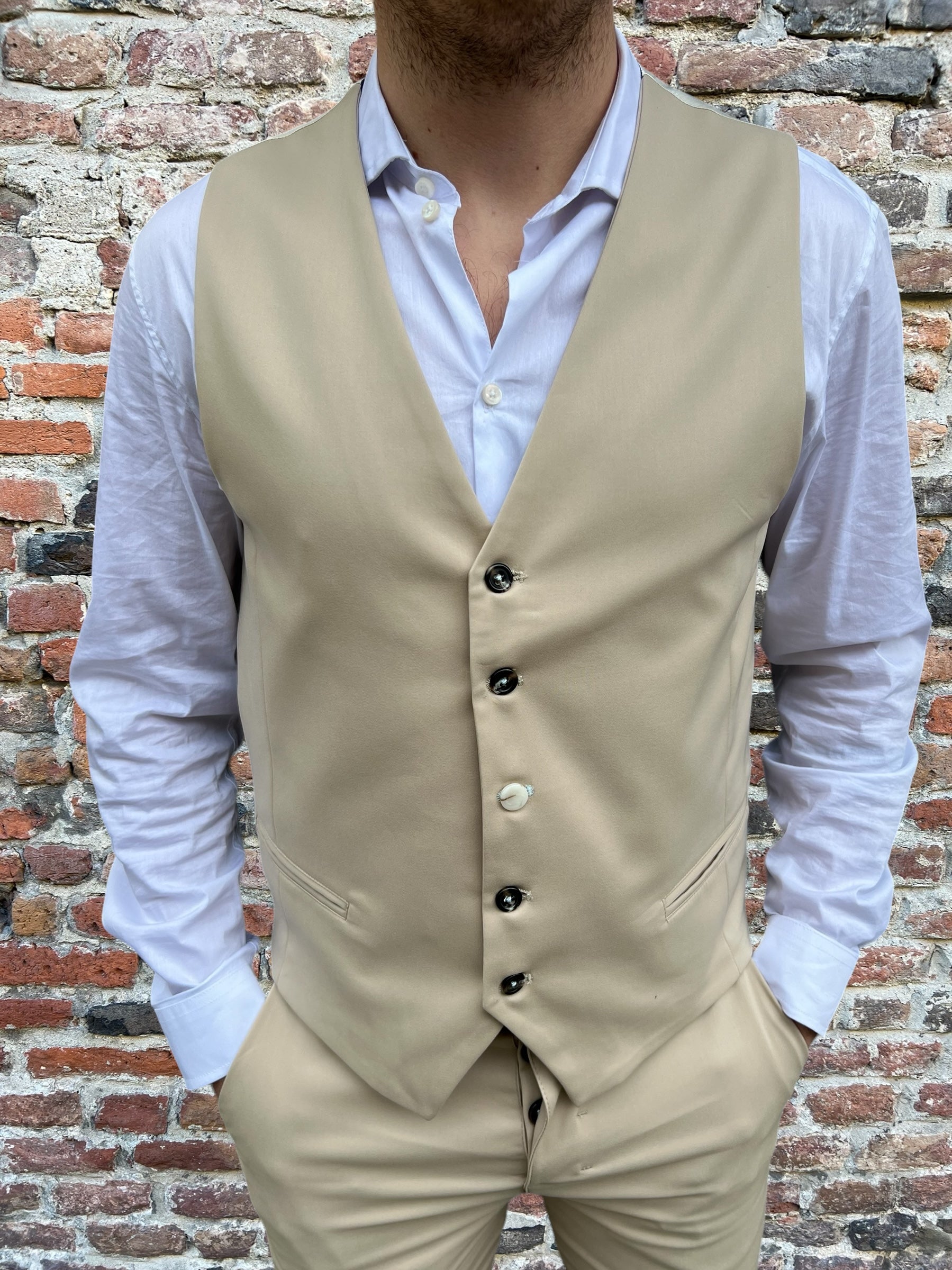 Gilet Berna Tecnico Beige (8881435967828)