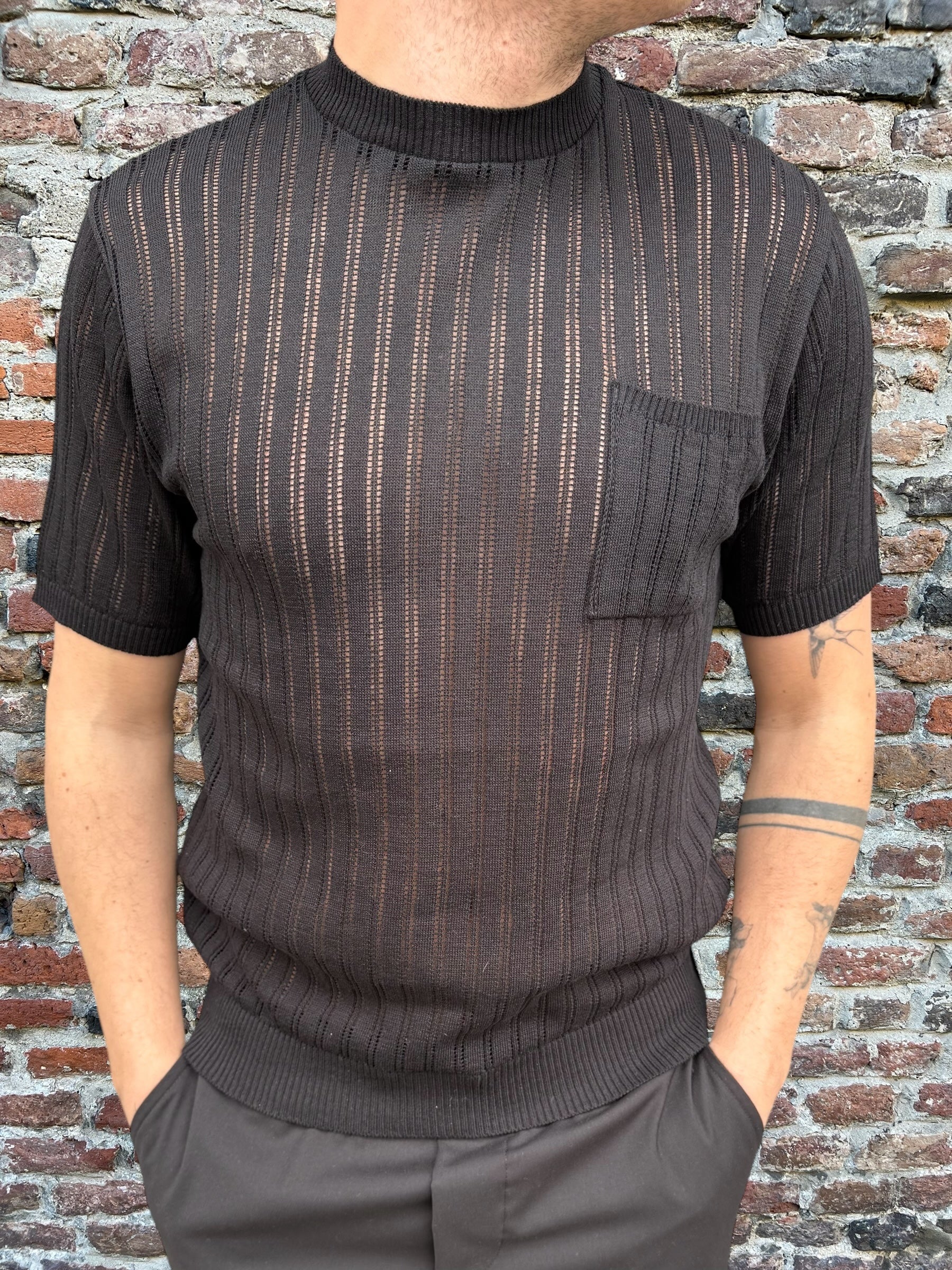 T-shirt Block Eleven Maglia Taschino Nera (11899325382996)