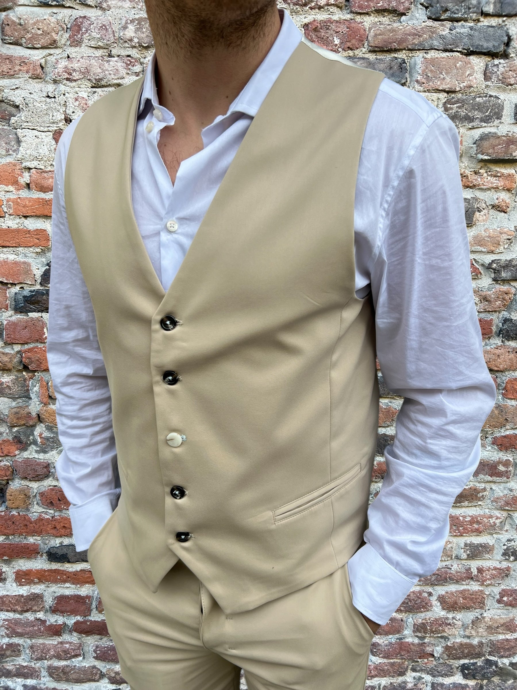 Gilet Berna Tecnico Beige (8881435967828)