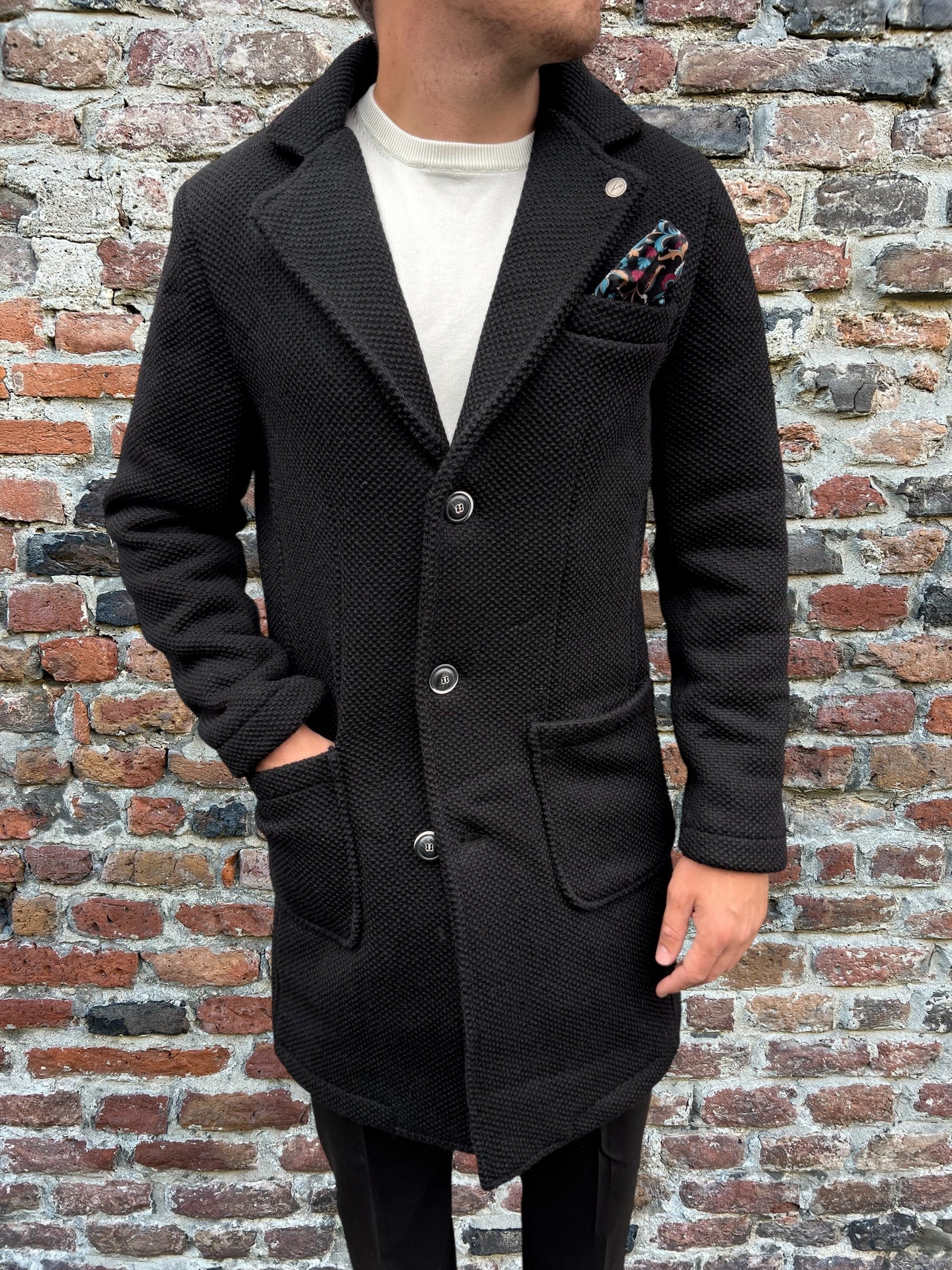 Cappotto V2 Punto di Riso Nero (12245096104276)